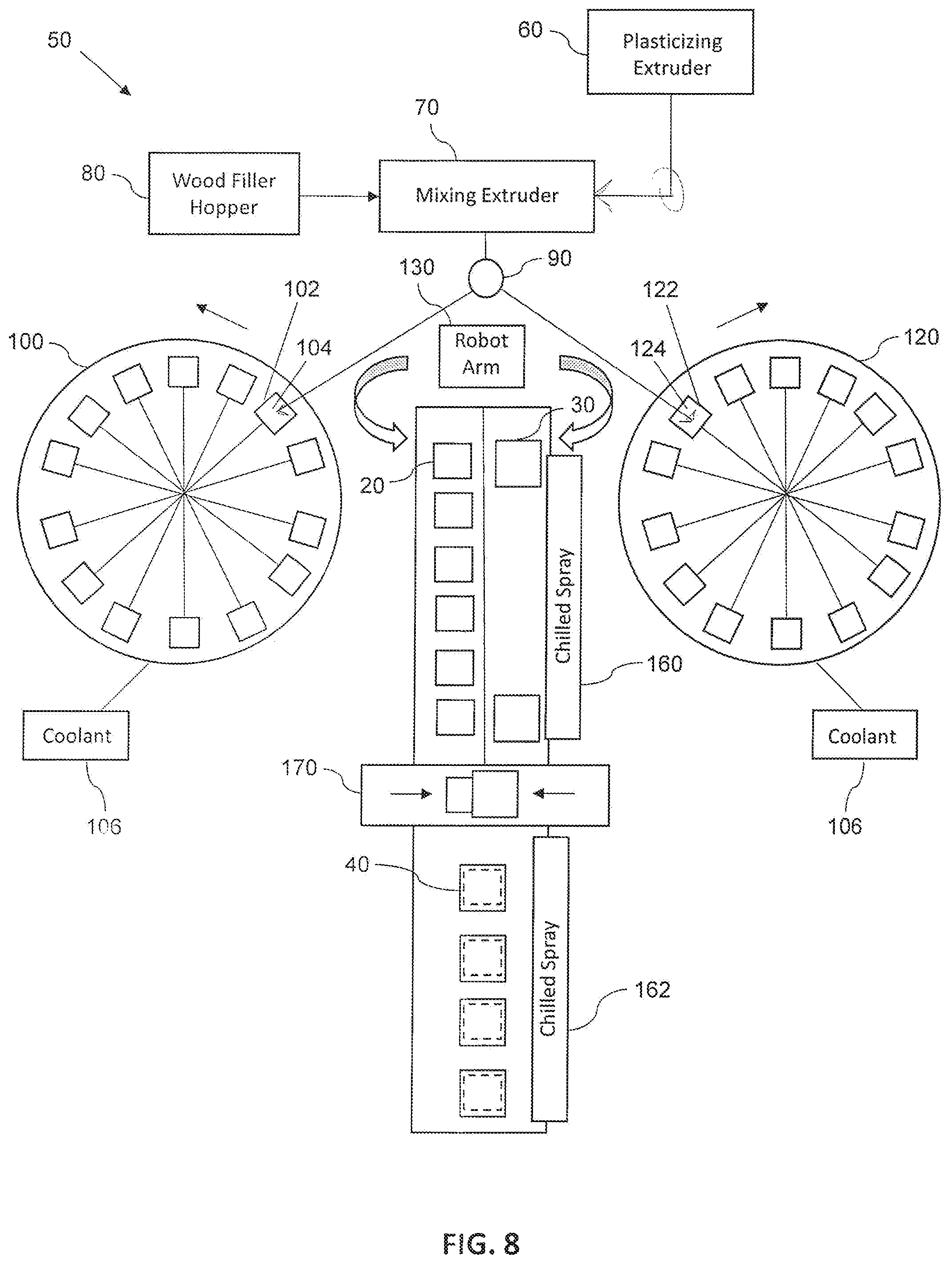 Patent US12496750 Figure 5 – Compression molded double wall blocks for a pallet and associated methods