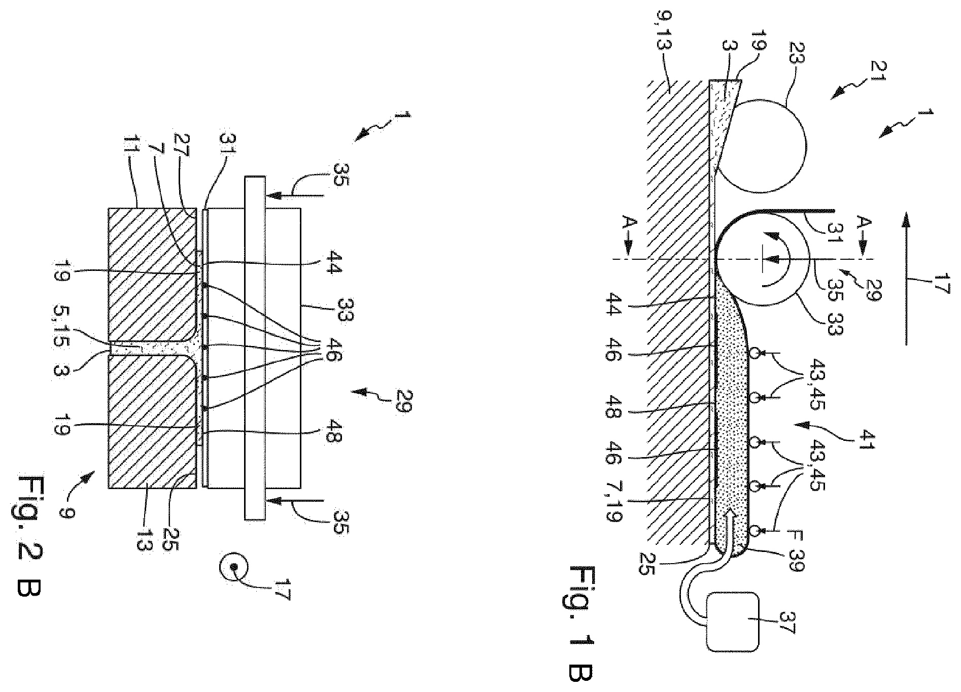 Patent US12496752 Figure 2 – Devices and method for producing a t-shaped semifinished product from a multiply non-crimp fabric