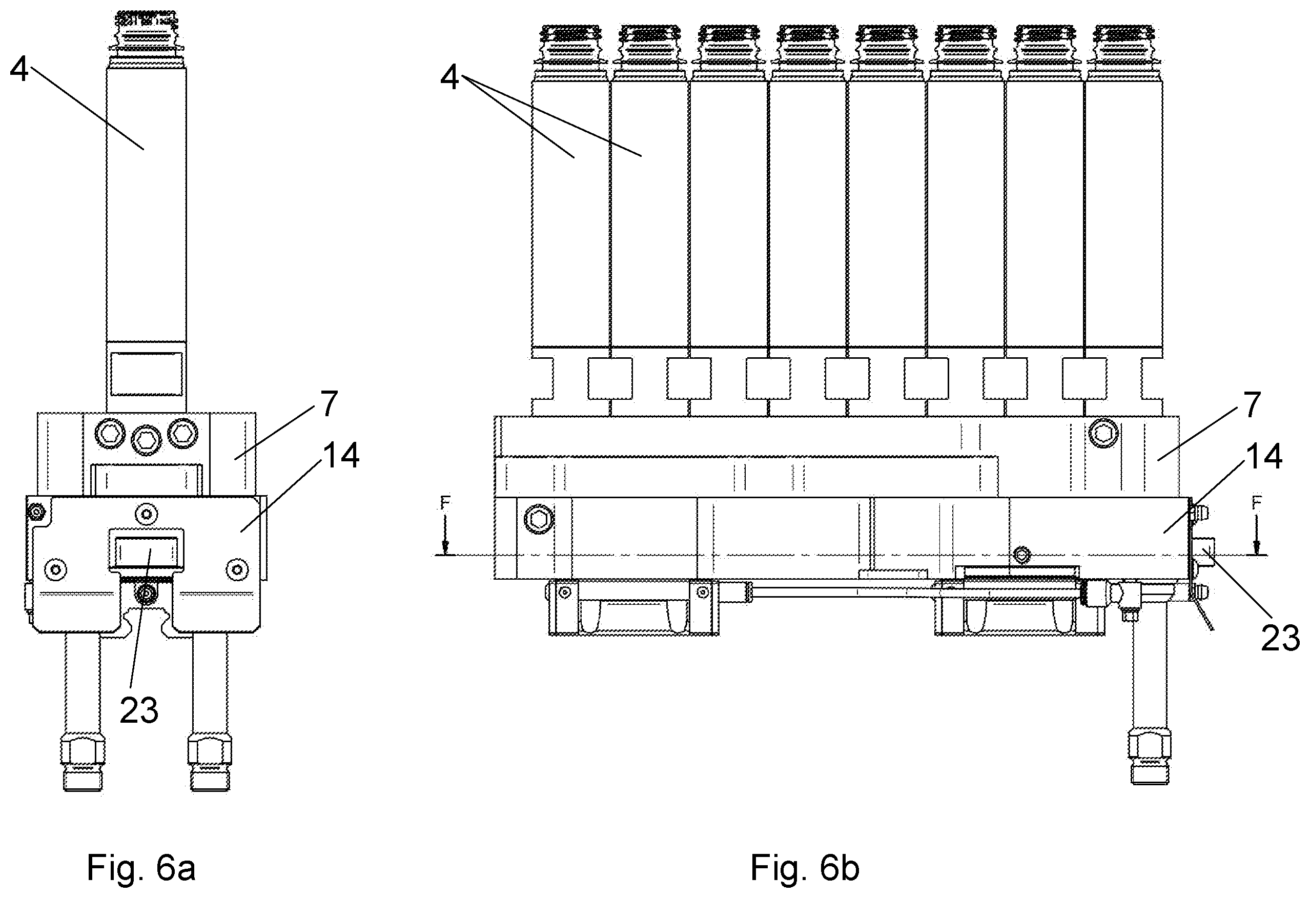 Patent US12496759 Figure 6 – Cooling device for a plurality of preforms or tubular containers