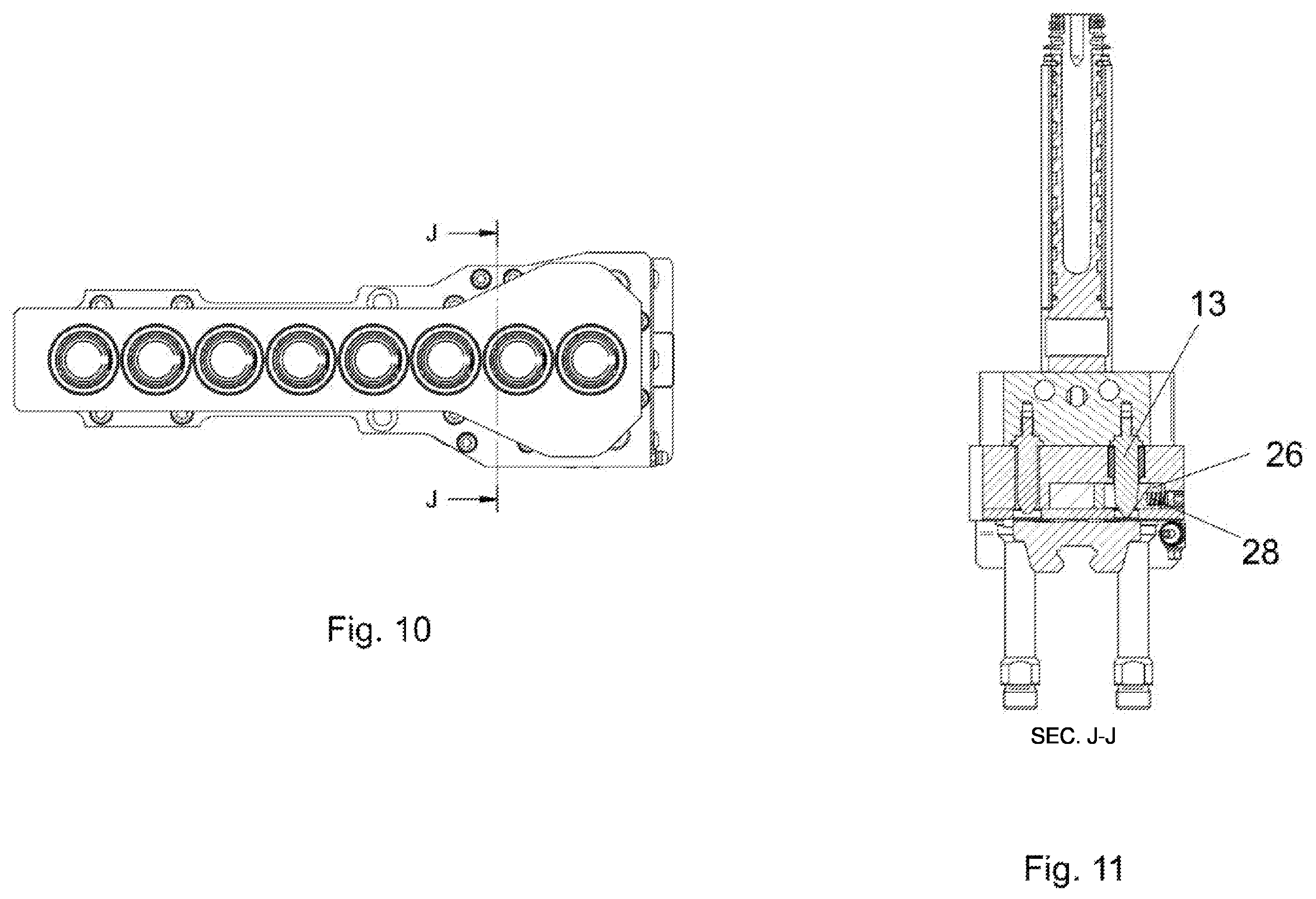 Patent US12496759 Figure 9 – Cooling device for a plurality of preforms or tubular containers