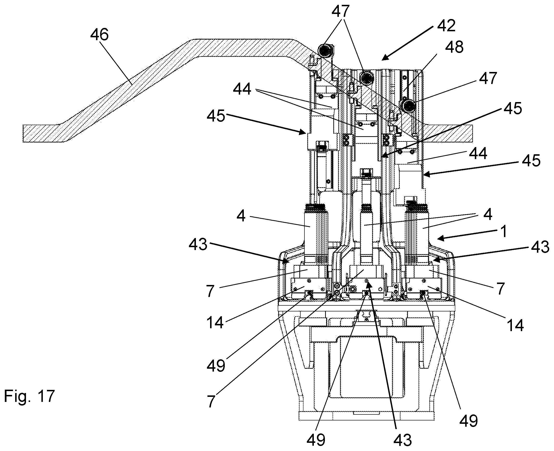 Patent US12496759 Figure 13 – Cooling device for a plurality of preforms or tubular containers