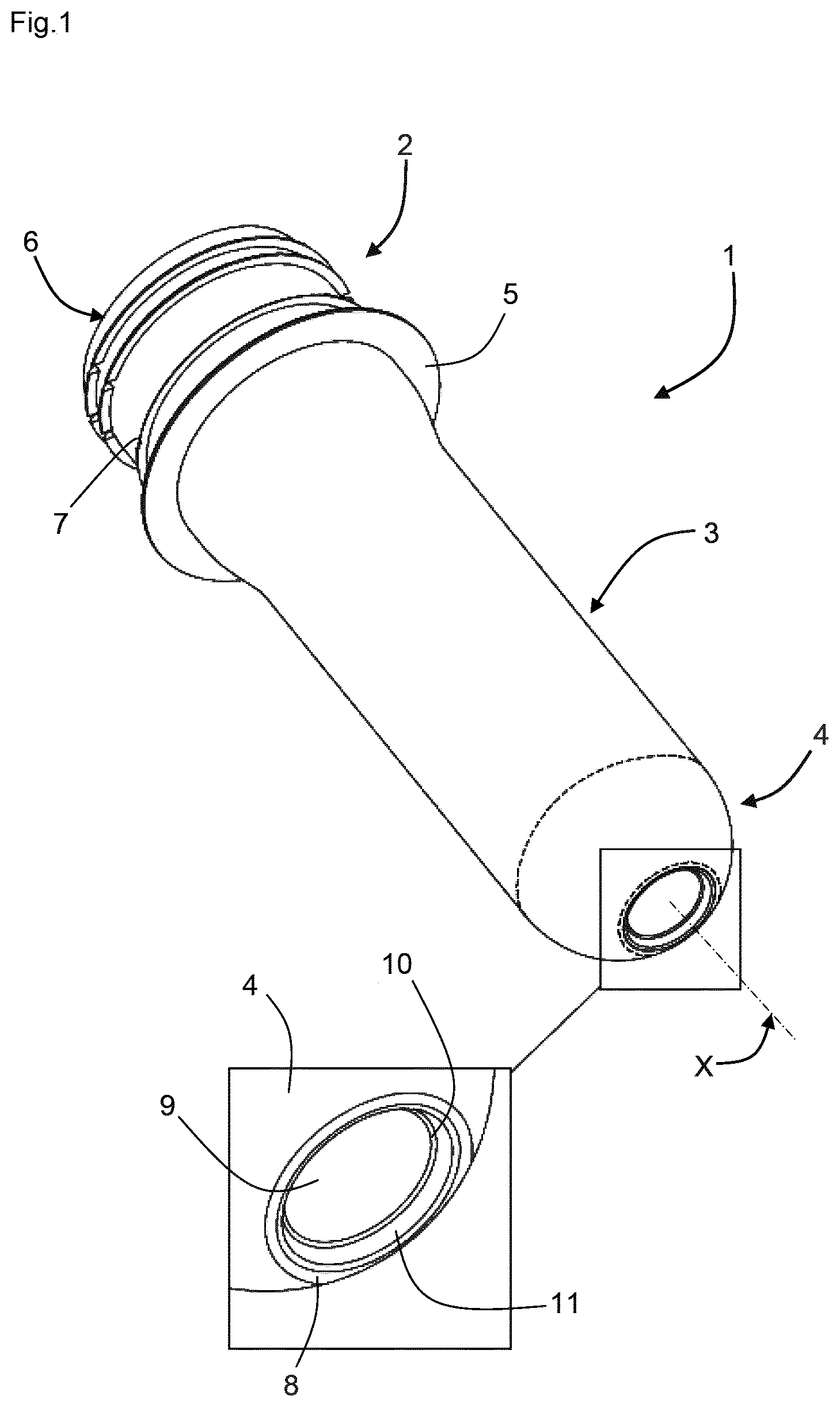 Patent US12496762 Figure 1 – Container preform made of plastic