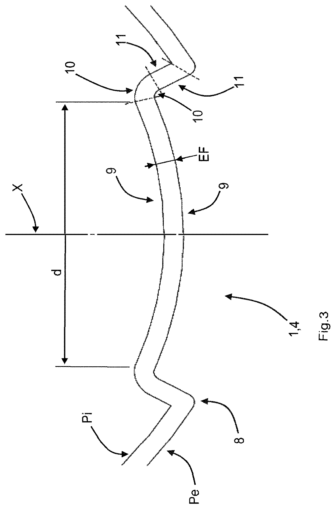 Patent US12496762 Figure 3 – Container preform made of plastic