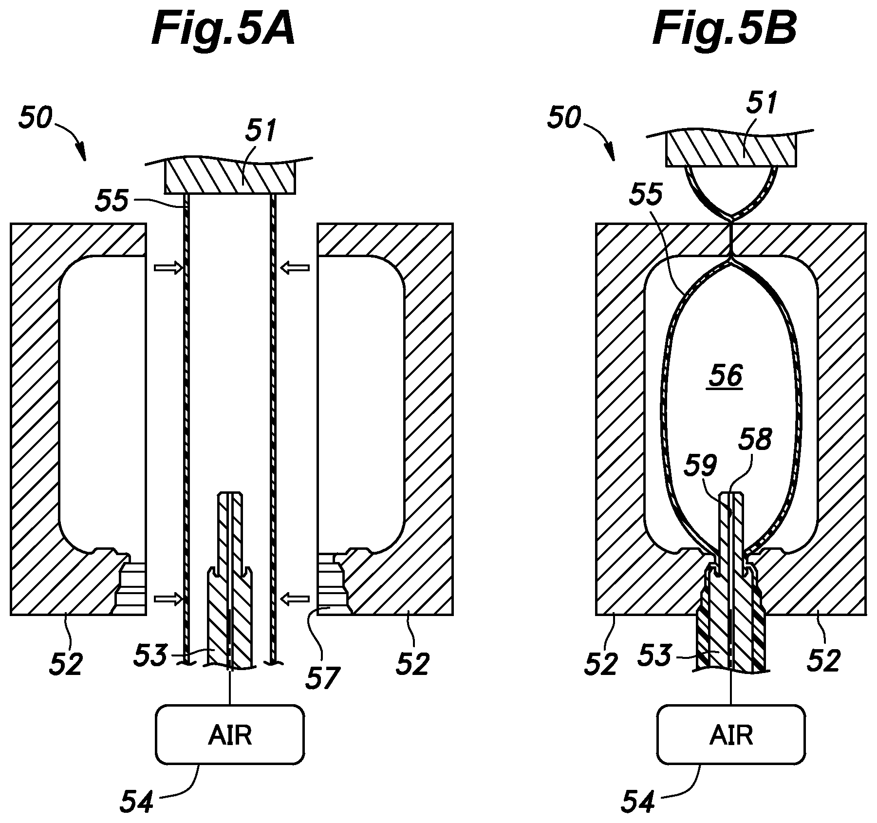Patent US12496763 Figure 5 – Blow molding device and manufacturing method of resin liner for pressure vessel using the same