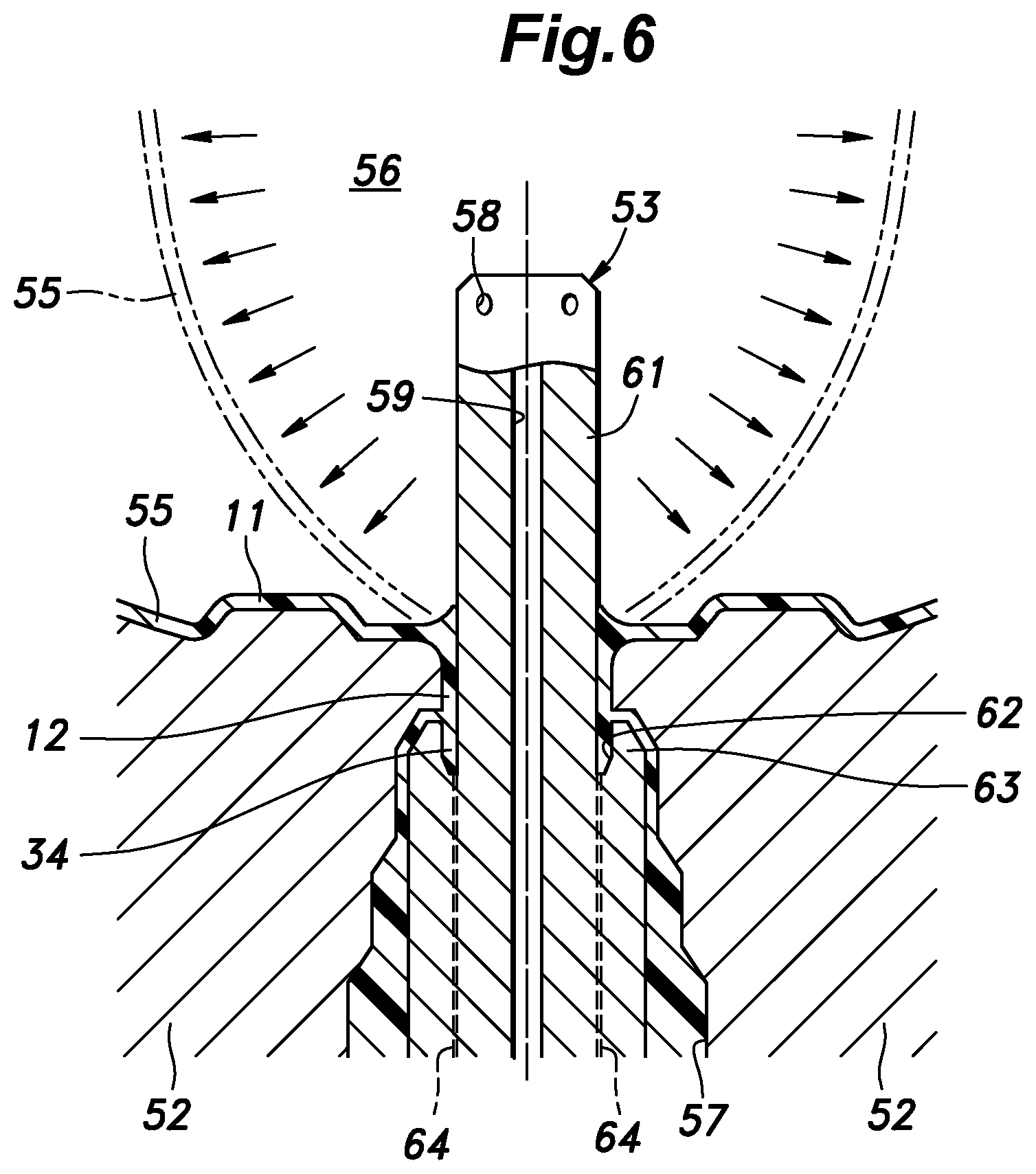 Patent US12496763 Figure 7 – Blow molding device and manufacturing method of resin liner for pressure vessel using the same