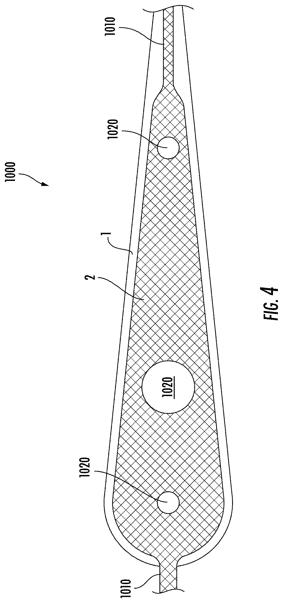 Patent US12496768 Figure 4 – Elastic additive manufactured parts having embedded woven layer for improved wear resistance, durability and electrical conductivity