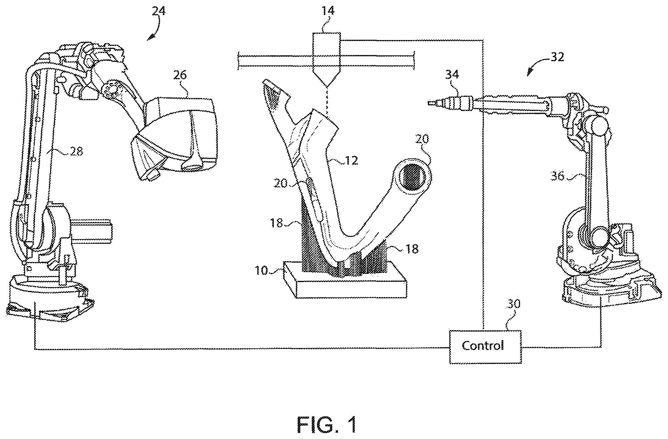 Patent US12496782 Figure 1 – Vision system for identifying support structures of 3D printed components