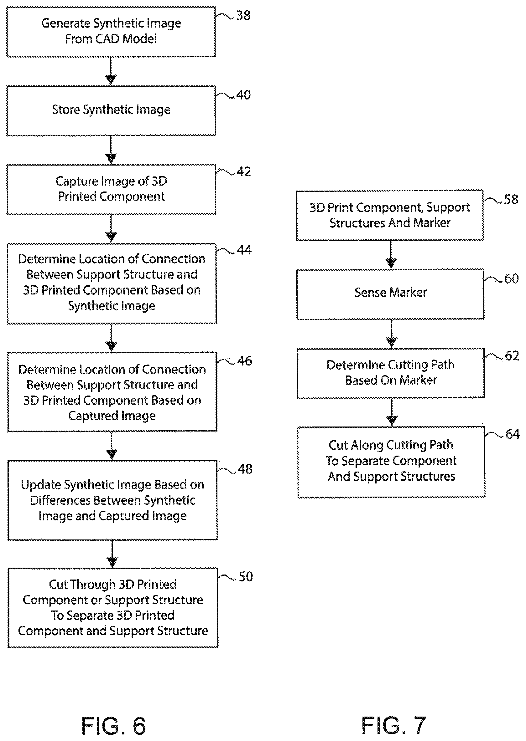 Patent US12496782 Figure 4 – Vision system for identifying support structures of 3D printed components