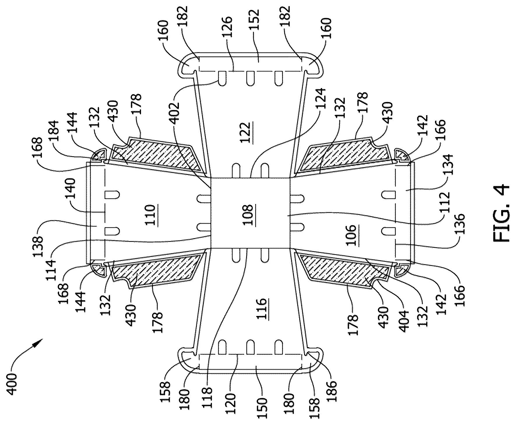 Patent US12496796 Figure 4 – Methods and machine for forming containers having top flange with glued corners
