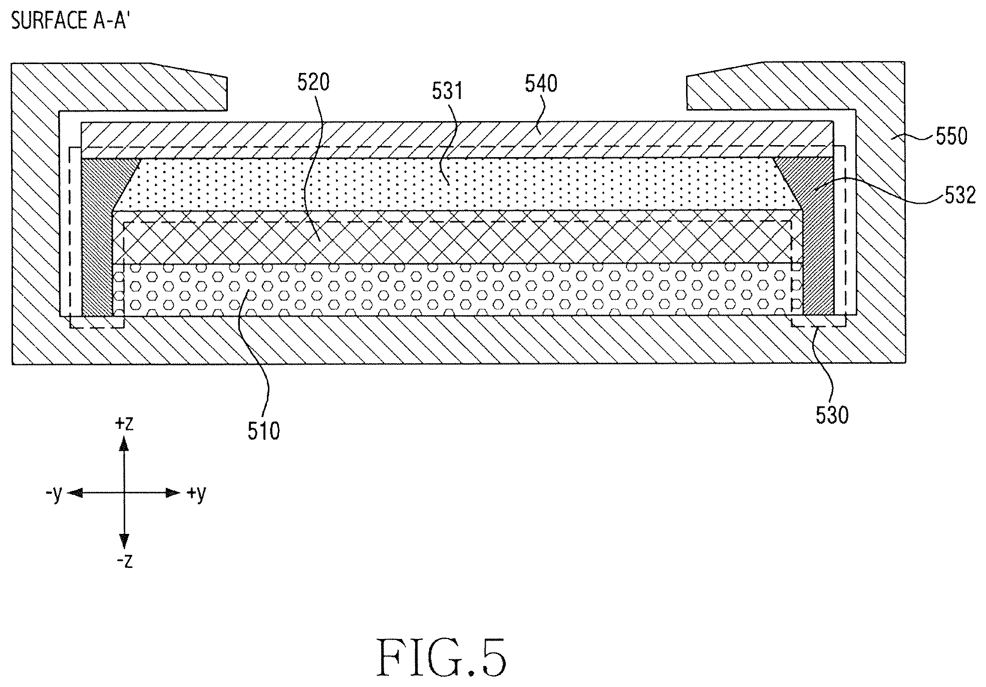 Patent US12496799 Figure 5 – Electronic device including foldable display