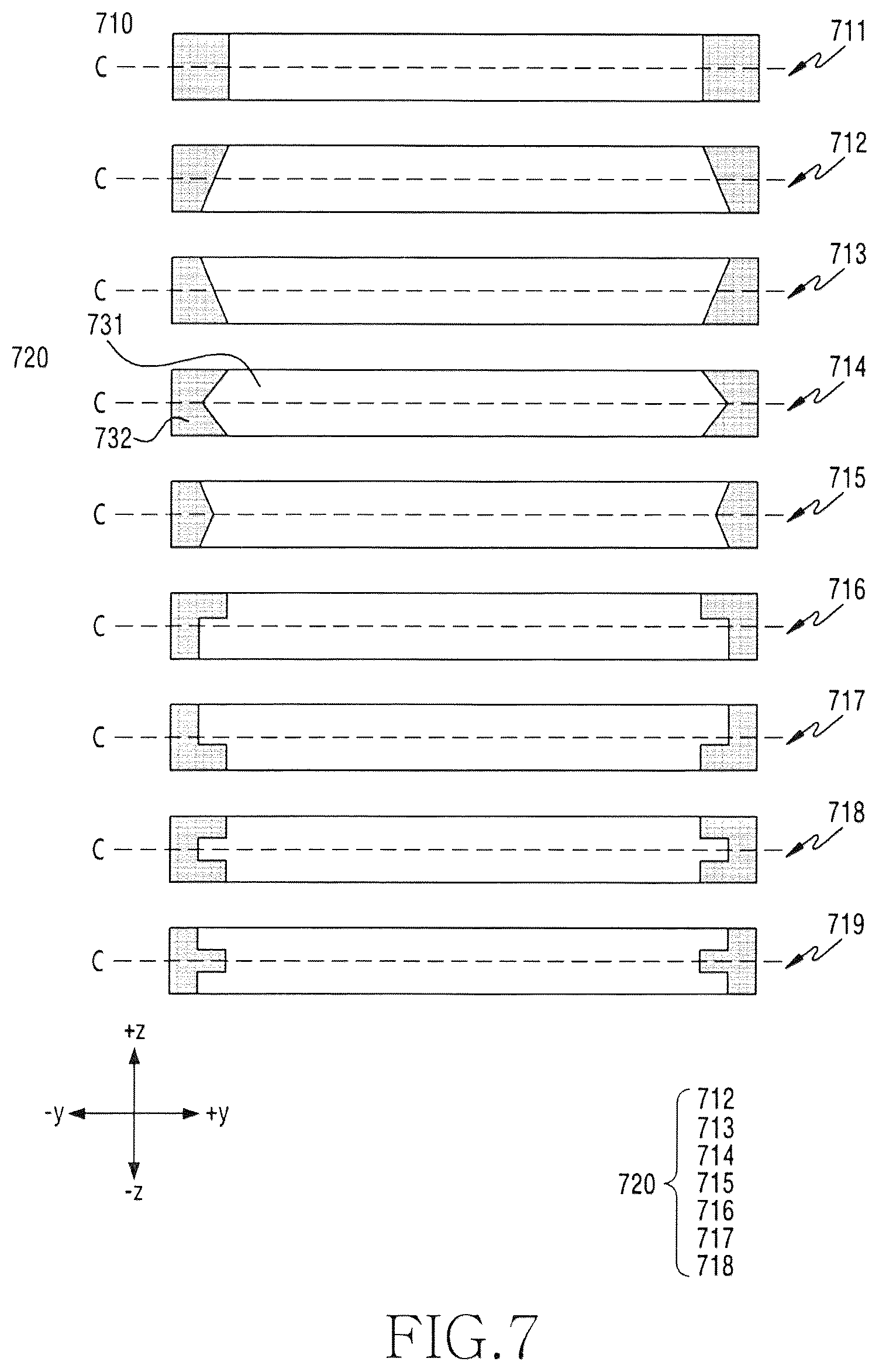 Patent US12496799 Figure 7 – Electronic device including foldable display