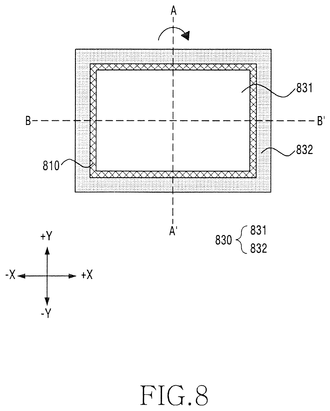 Patent US12496799 Figure 8 – Electronic device including foldable display