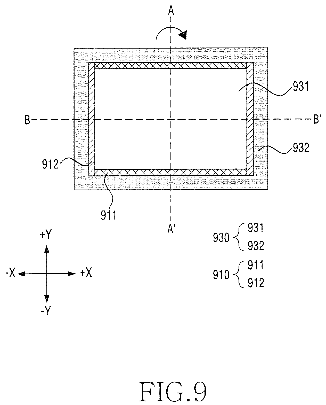 Patent US12496799 Figure 9 – Electronic device including foldable display