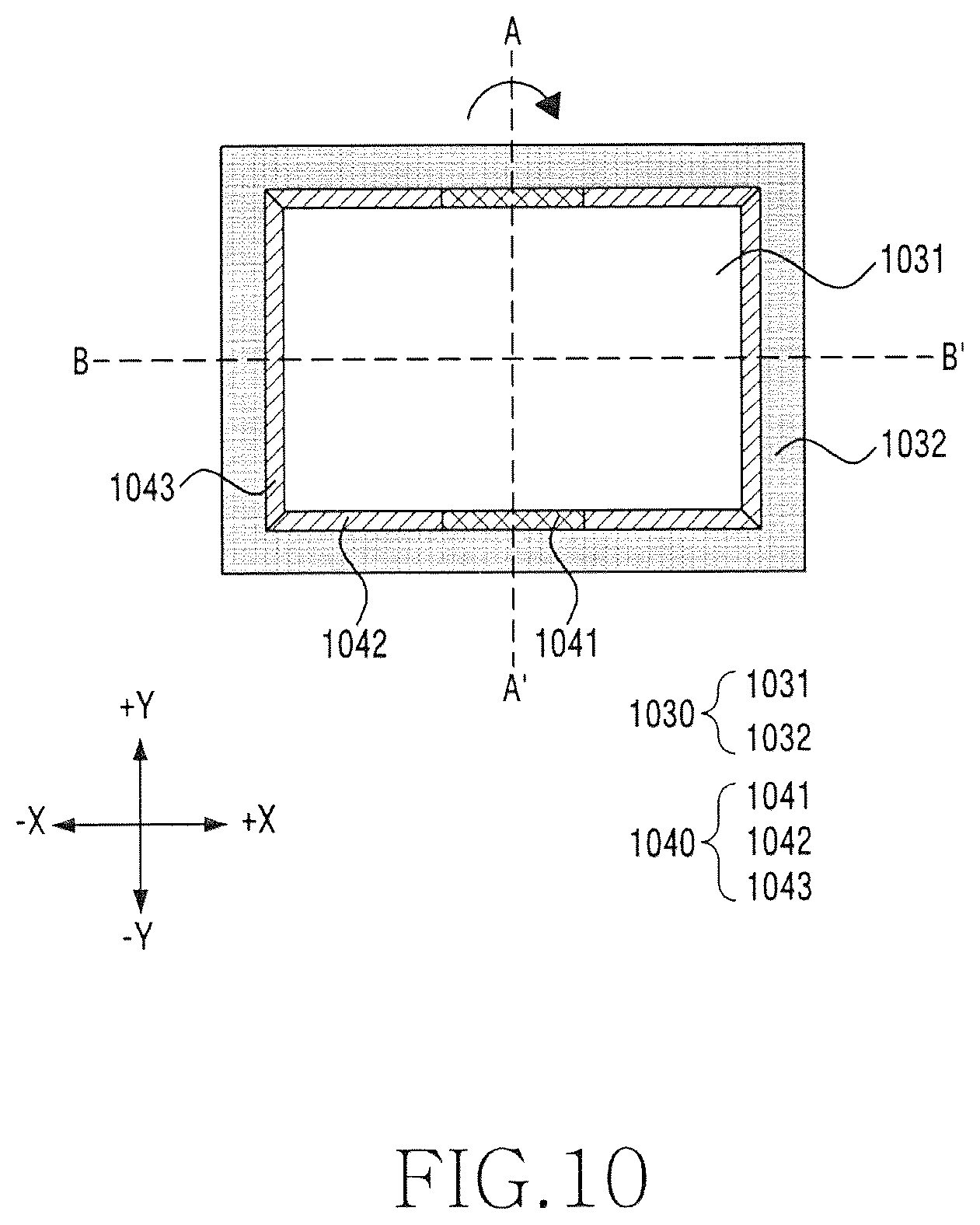 Patent US12496799 Figure 10 – Electronic device including foldable display