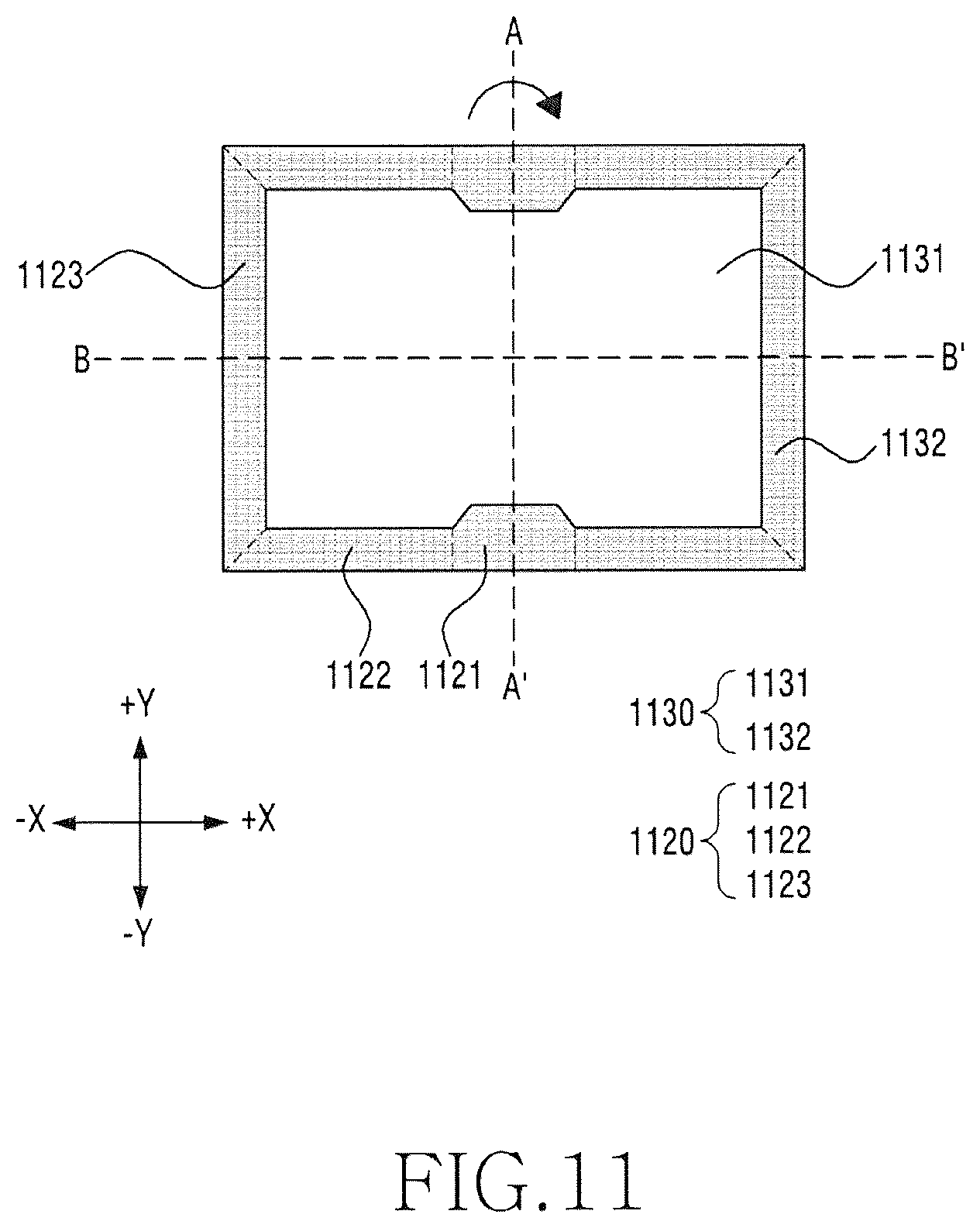 Patent US12496799 Figure 11 – Electronic device including foldable display