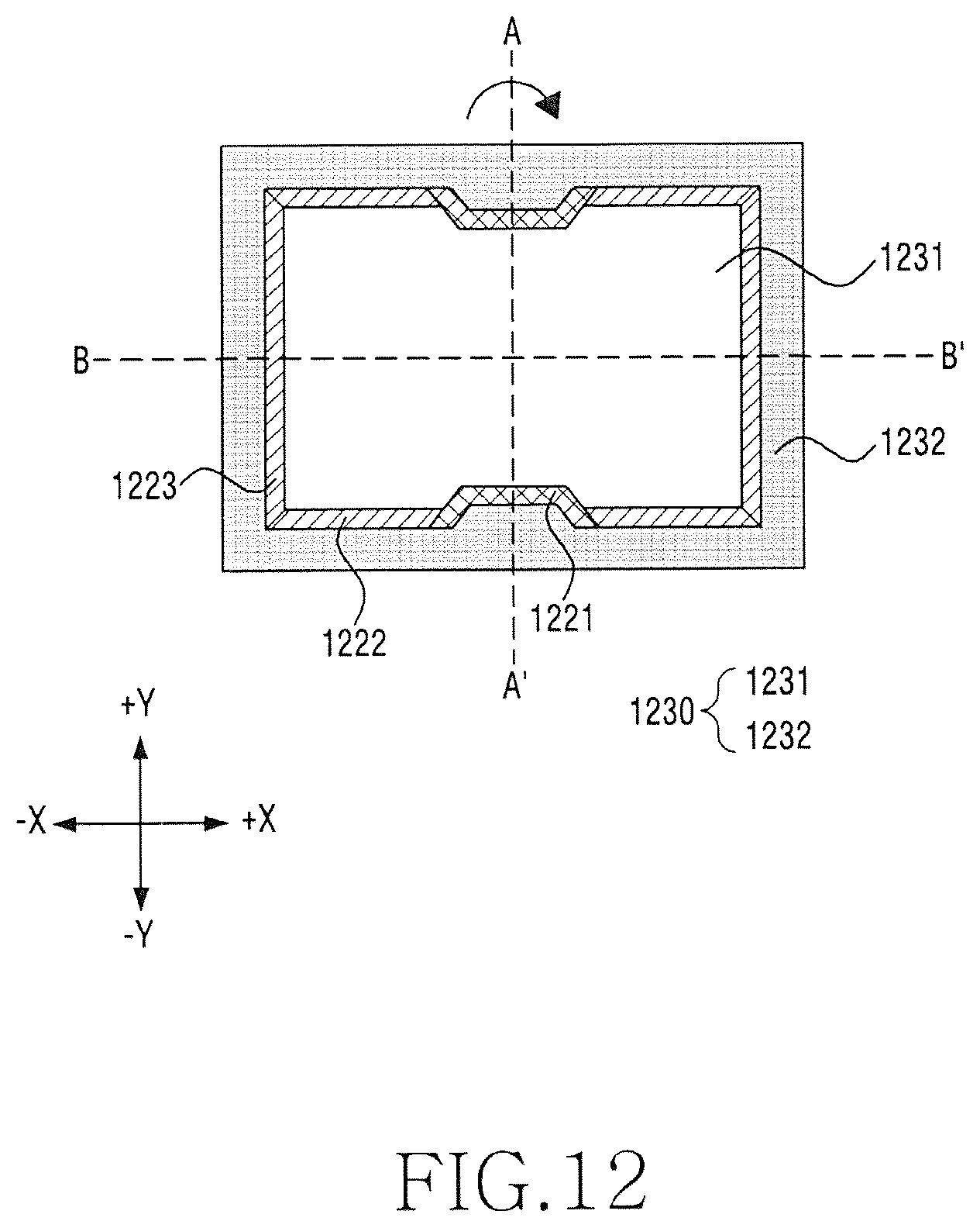 Patent US12496799 Figure 12 – Electronic device including foldable display