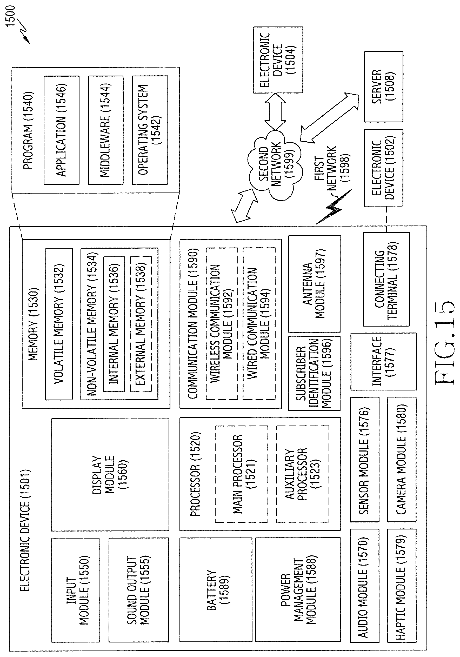 Patent US12496799 Figure 15 – Electronic device including foldable display