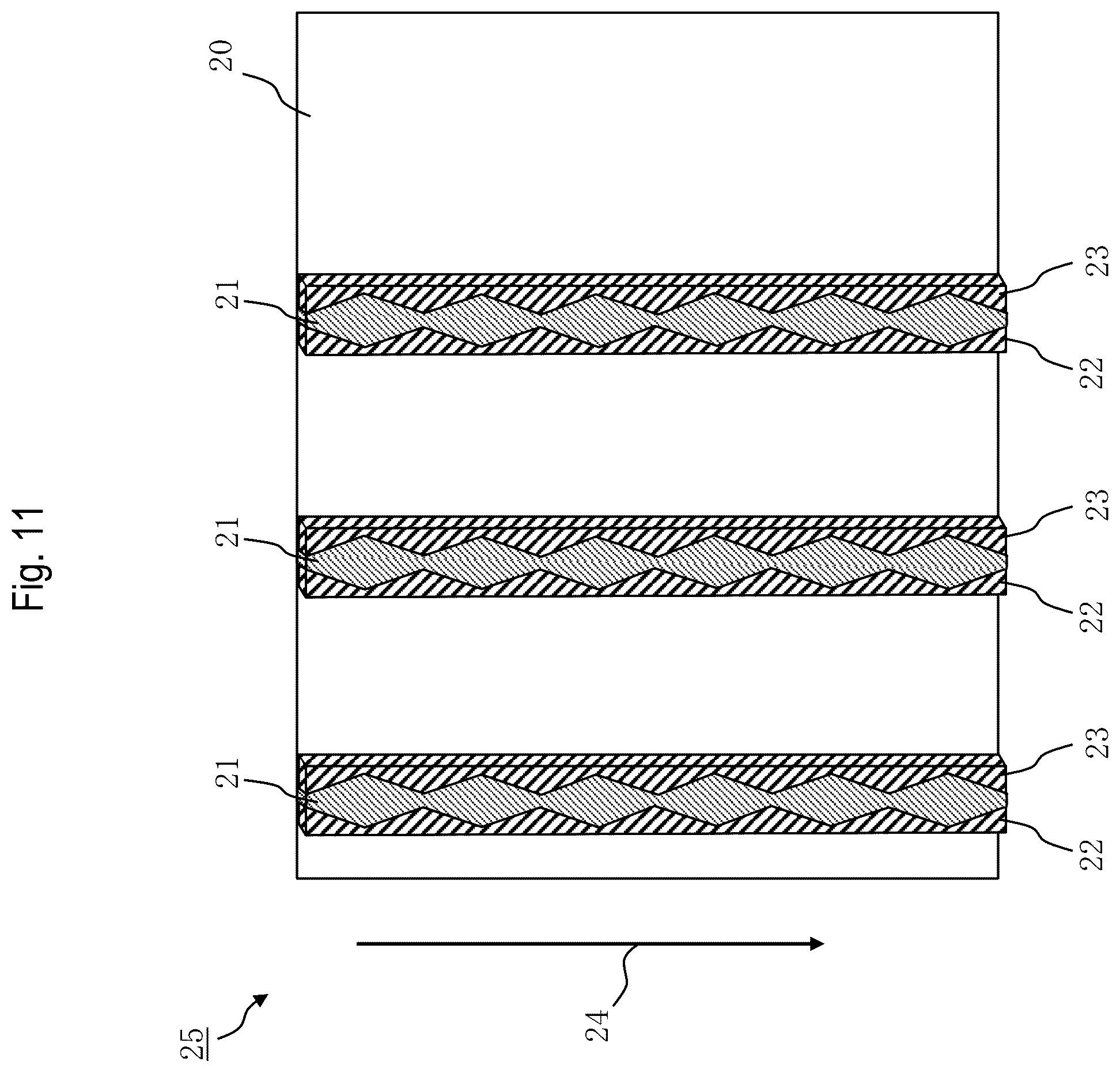 Patent US12496800 Figure 11 – Ribbon laminated body