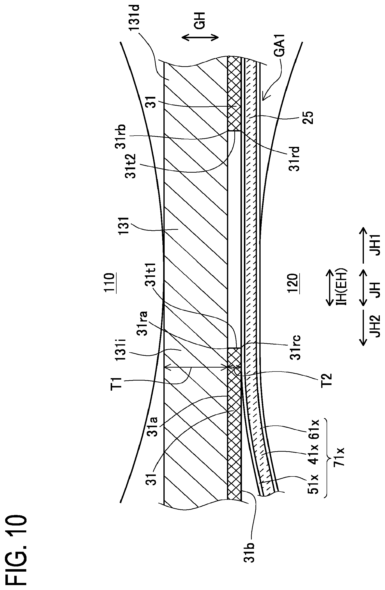 Patent US12496816 Figure 10 – Laminated body pressing apparatus, pressed strip-shaped laminated body manufacturing method, laminated electrode body manufacturing method, and battery manufacturing method