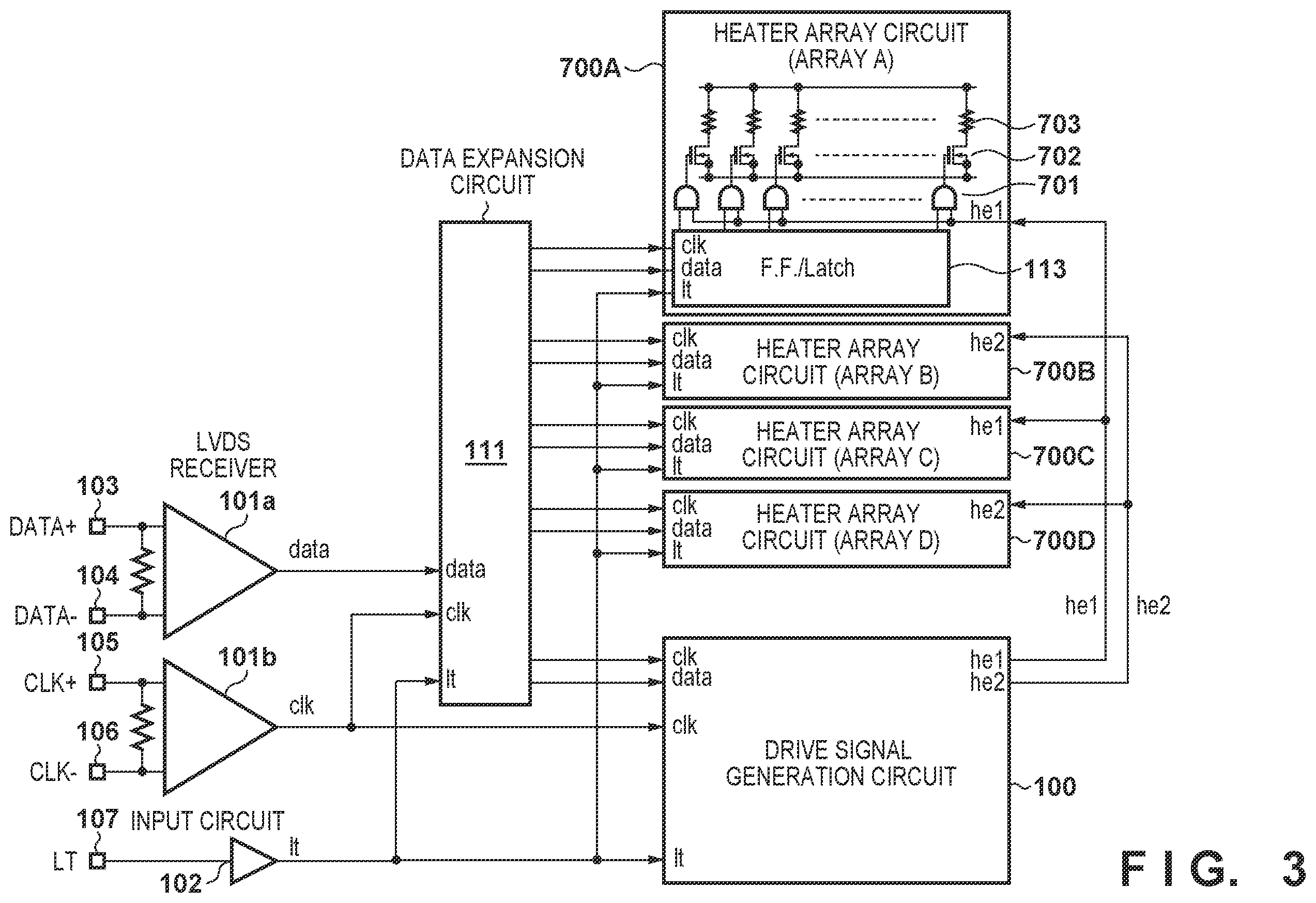 Patent US12496820 Figure 3 – Element substrate, liquid discharge head, and printing apparatus
