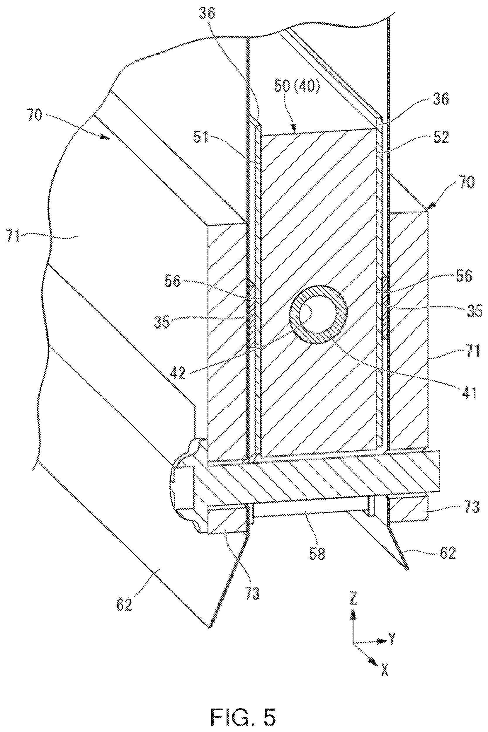 Patent US12496824 Figure 5 – Liquid jet head, liquid jet recording device, and method of assembling liquid jet head