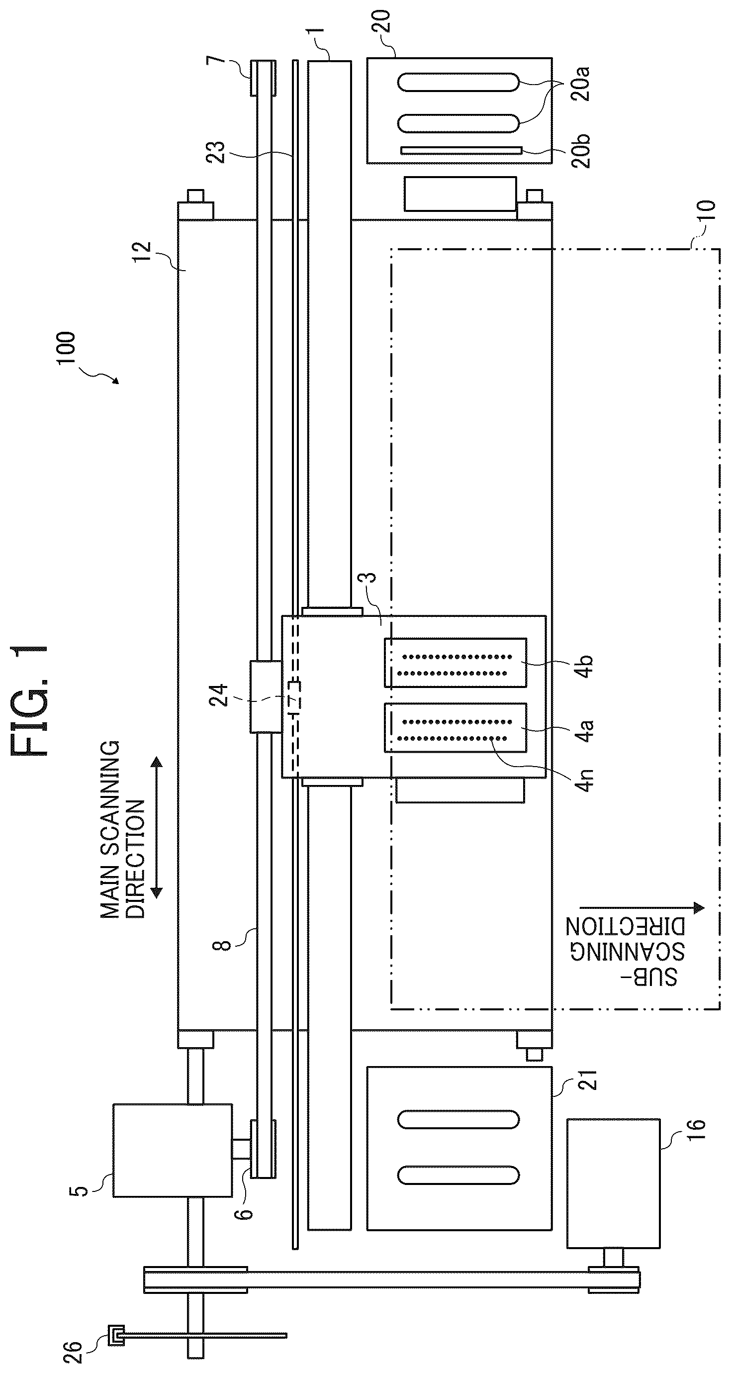 Patent US12496831 Figure 1 – Liquid discharge apparatus