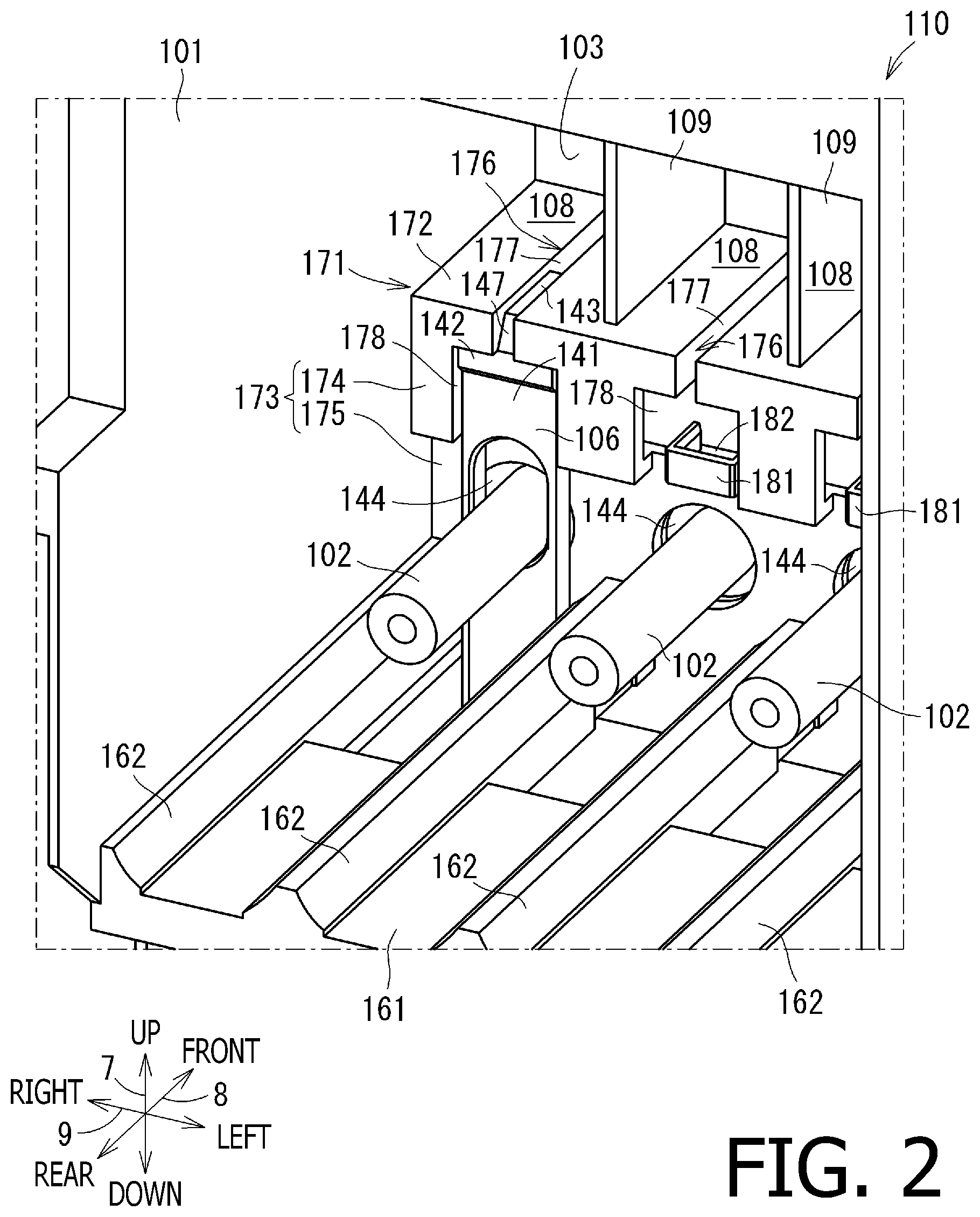 Patent US12496832 Figure 2 – System, case, and liquid container