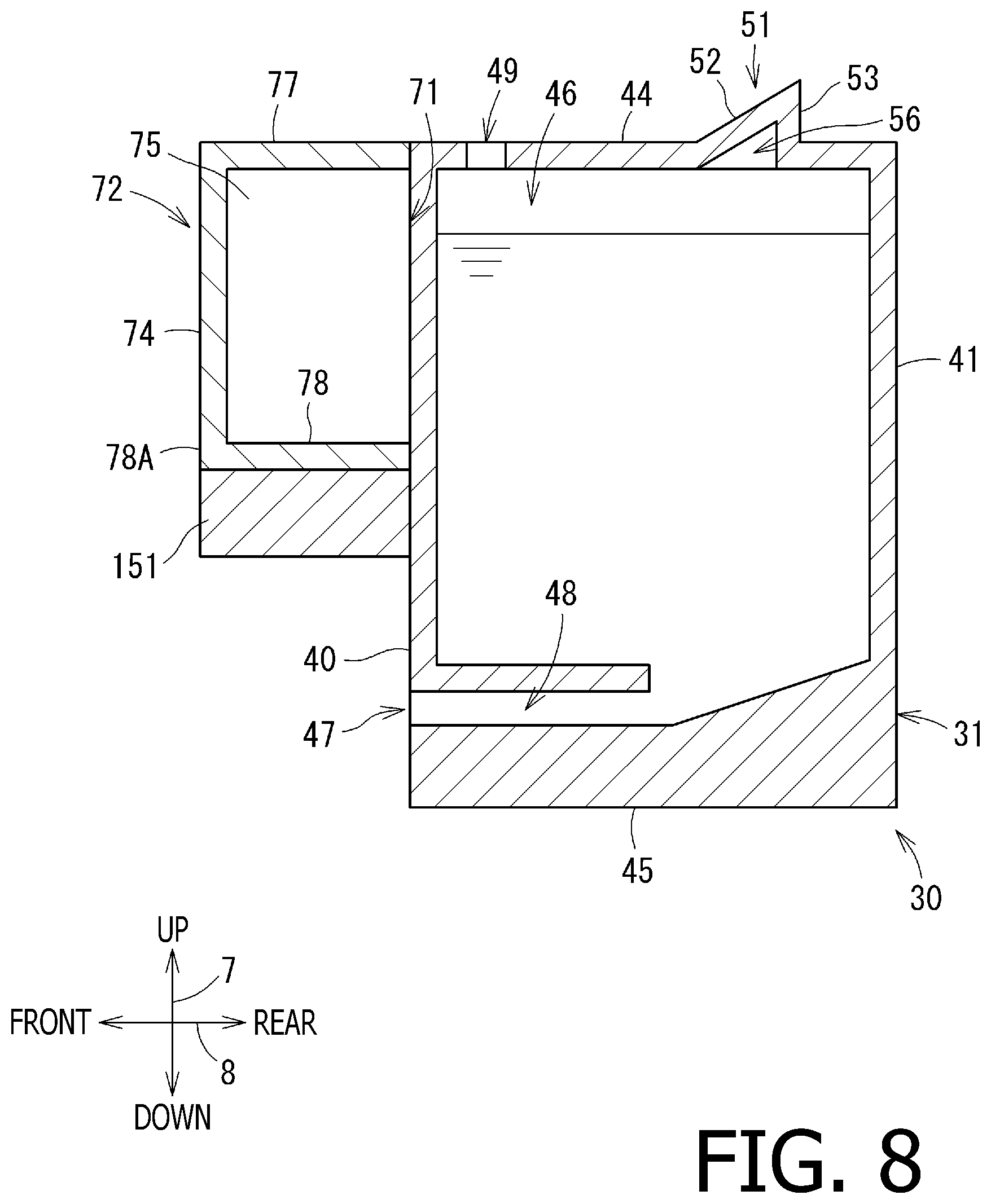 Patent US12496832 Figure 8 – System, case, and liquid container