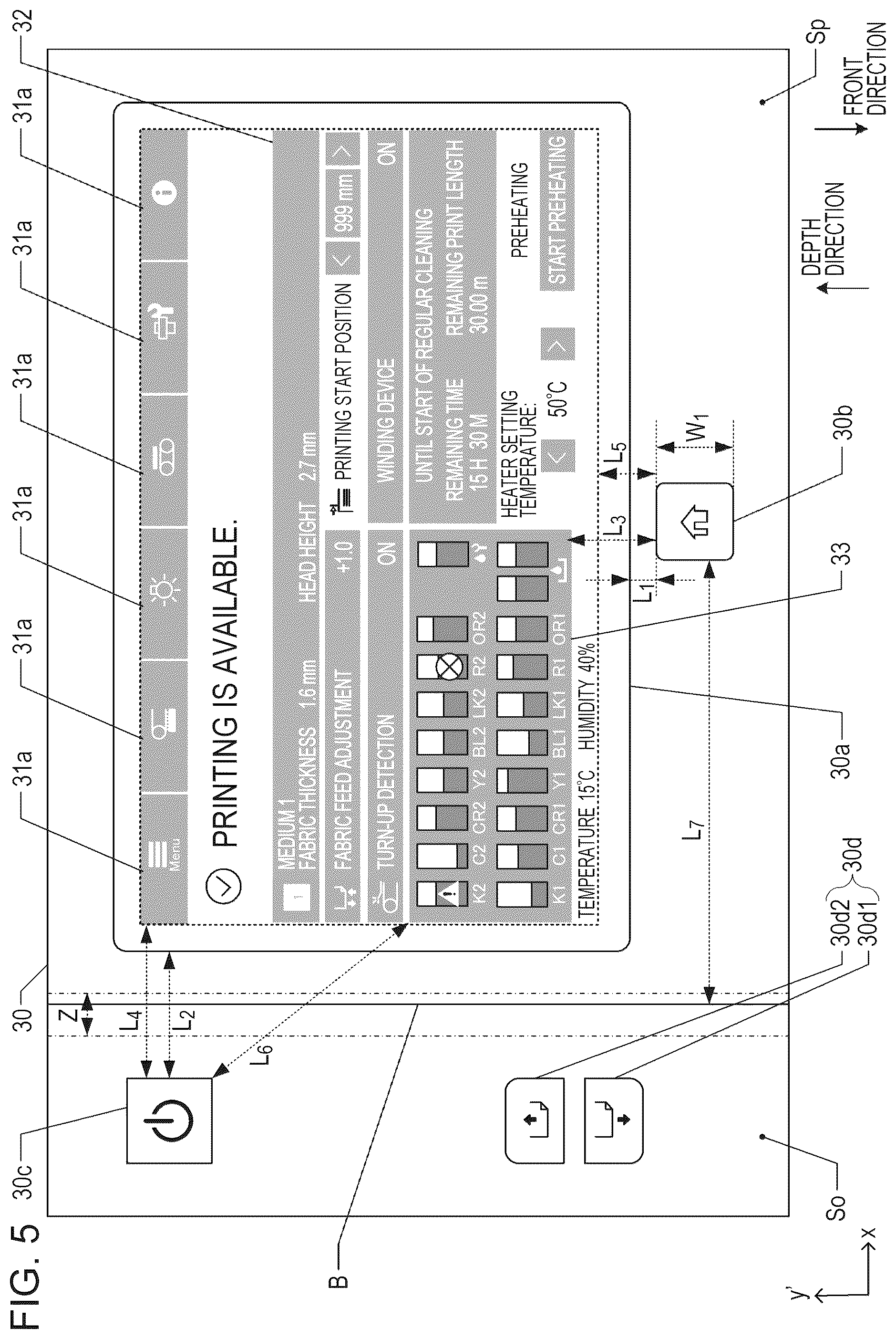 Patent US12496837 Figure 5 – Printing device