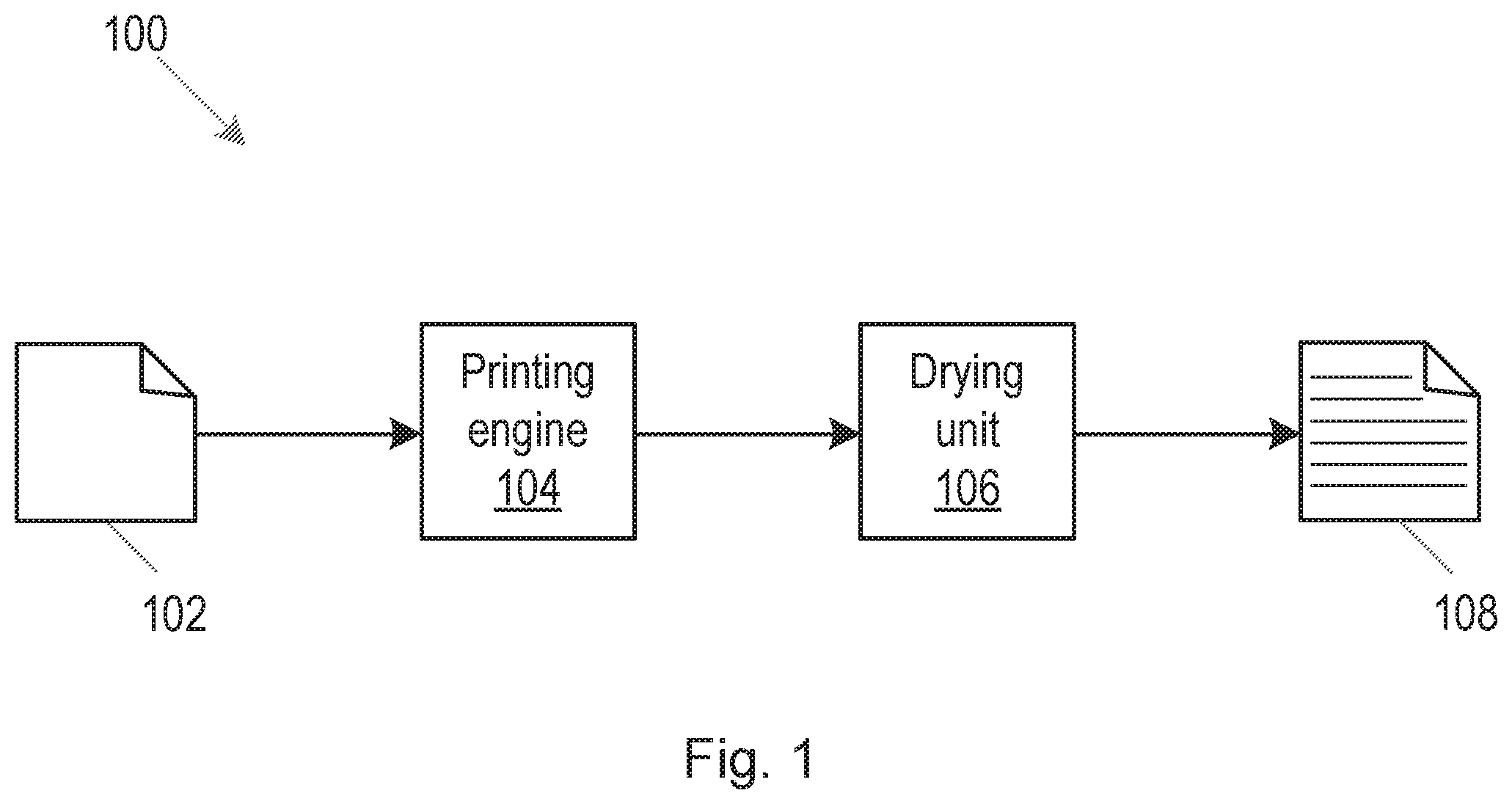 Patent US12496845 Figure 1 – Print agent drying apparatus