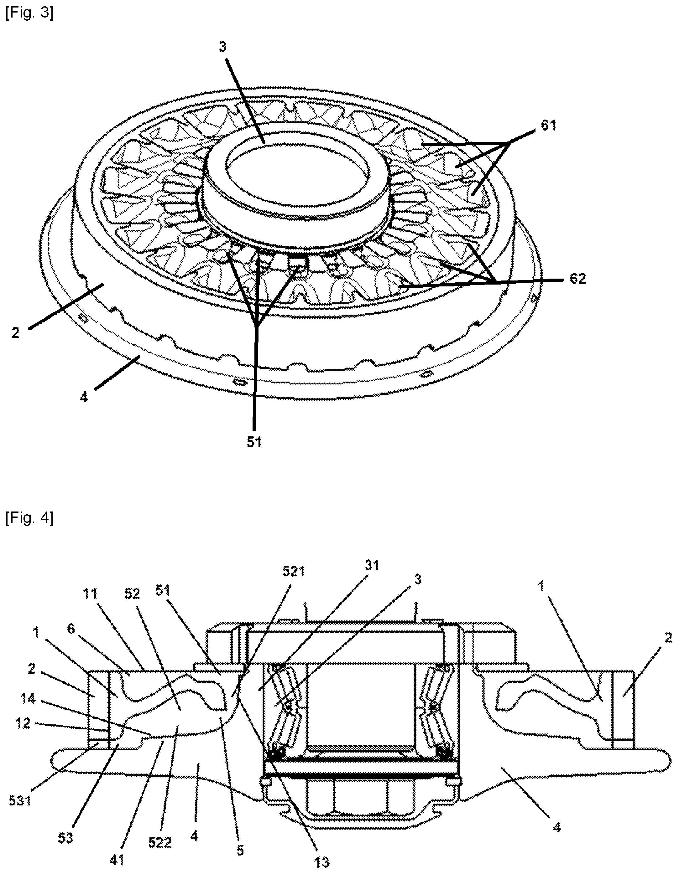 Patent US12496849 Figure 2 – Tire support rim for track roller associated with a flange