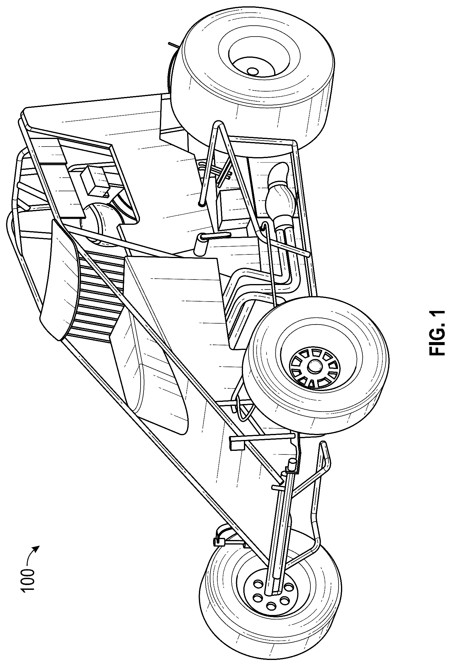 Patent US12496851 Figure 1 – Front hub with tire balancer for sprint cars