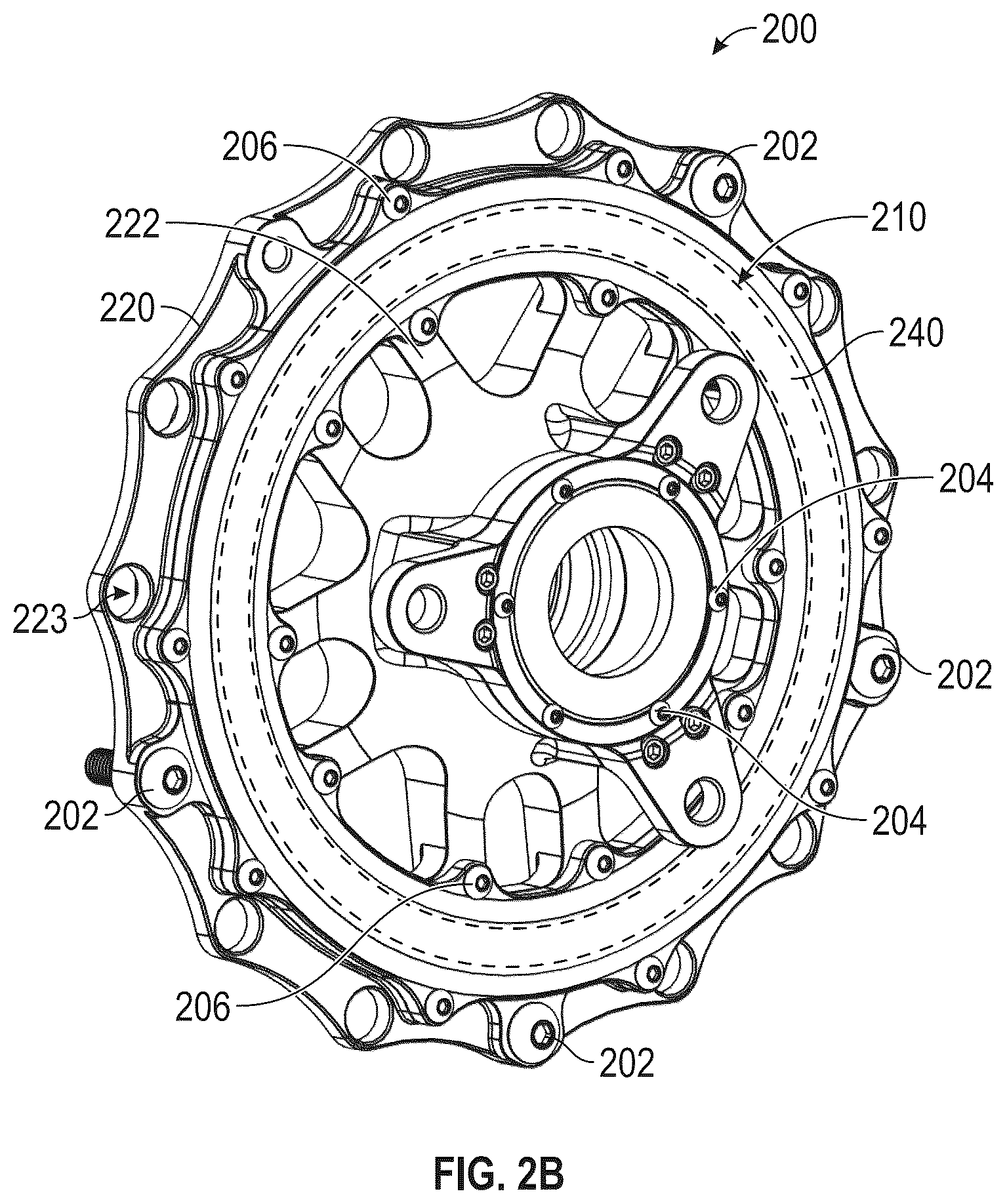 Patent US12496851 Figure 3 – Front hub with tire balancer for sprint cars