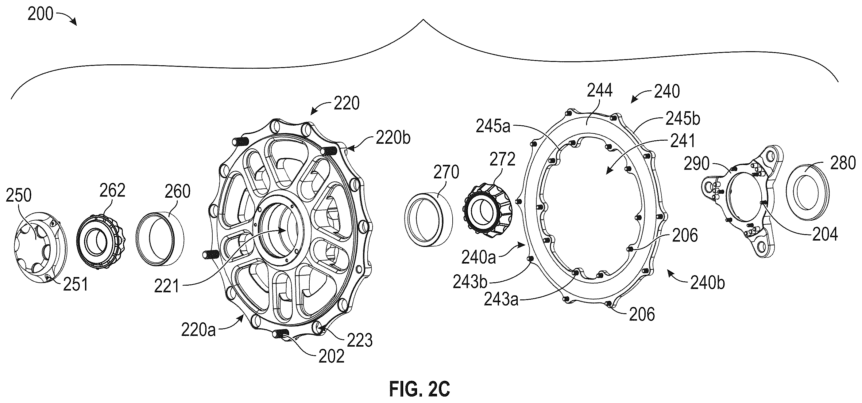 Patent US12496851 Figure 4 – Front hub with tire balancer for sprint cars
