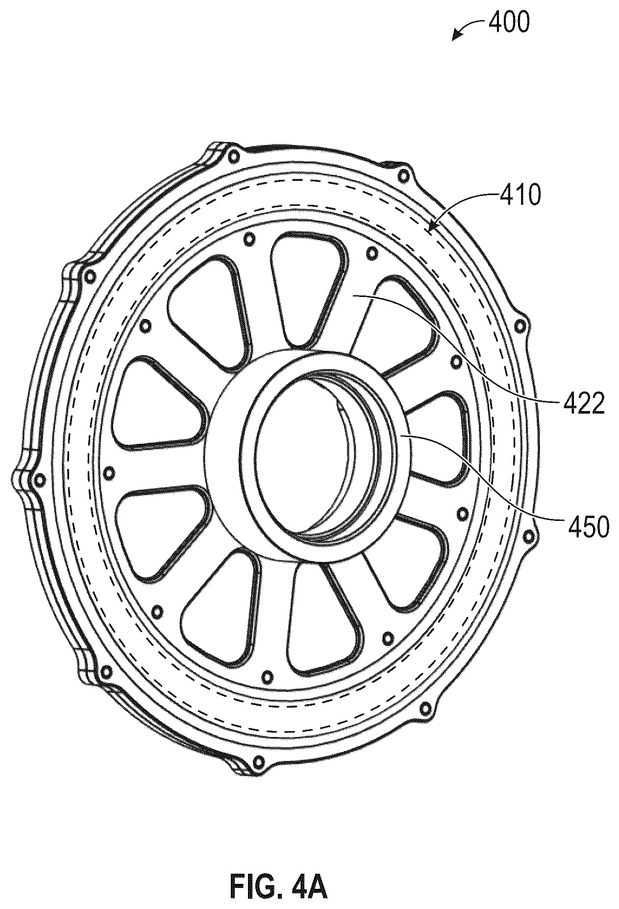 Patent US12496851 Figure 10 – Front hub with tire balancer for sprint cars