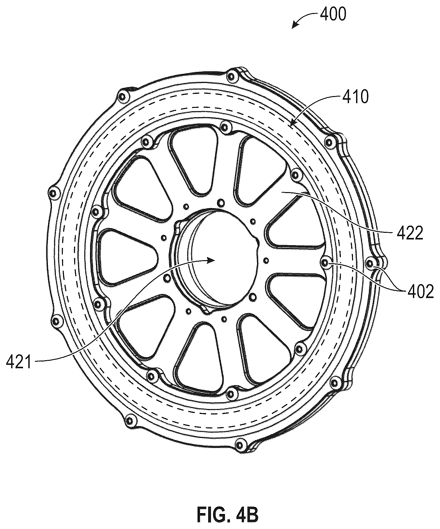 Patent US12496851 Figure 11 – Front hub with tire balancer for sprint cars