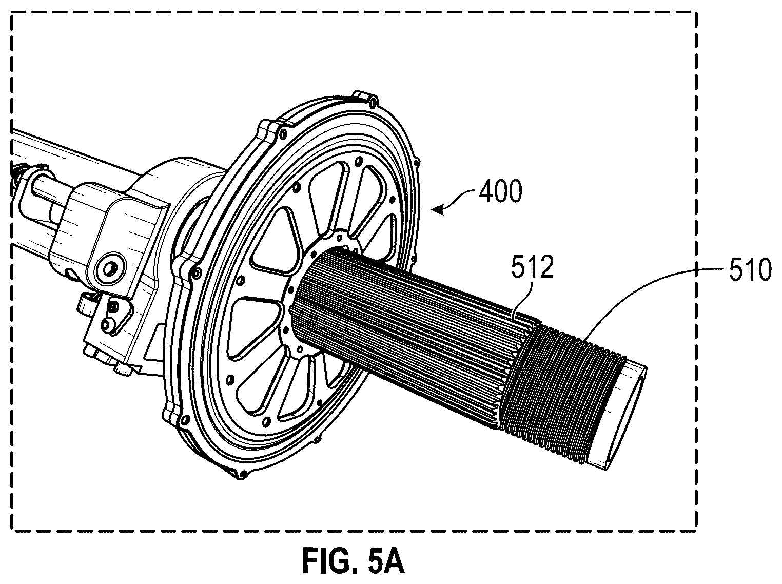 Patent US12496851 Figure 14 – Front hub with tire balancer for sprint cars