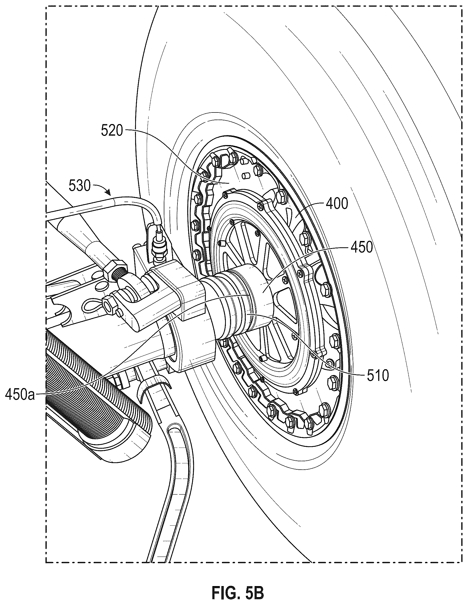 Patent US12496851 Figure 15 – Front hub with tire balancer for sprint cars
