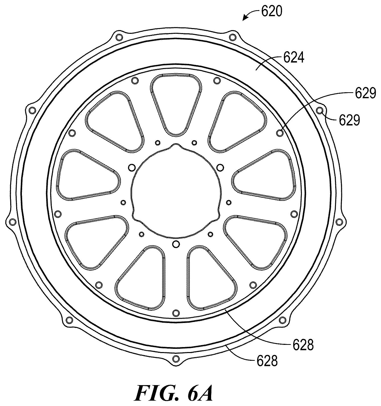 Patent US12496851 Figure 16 – Front hub with tire balancer for sprint cars