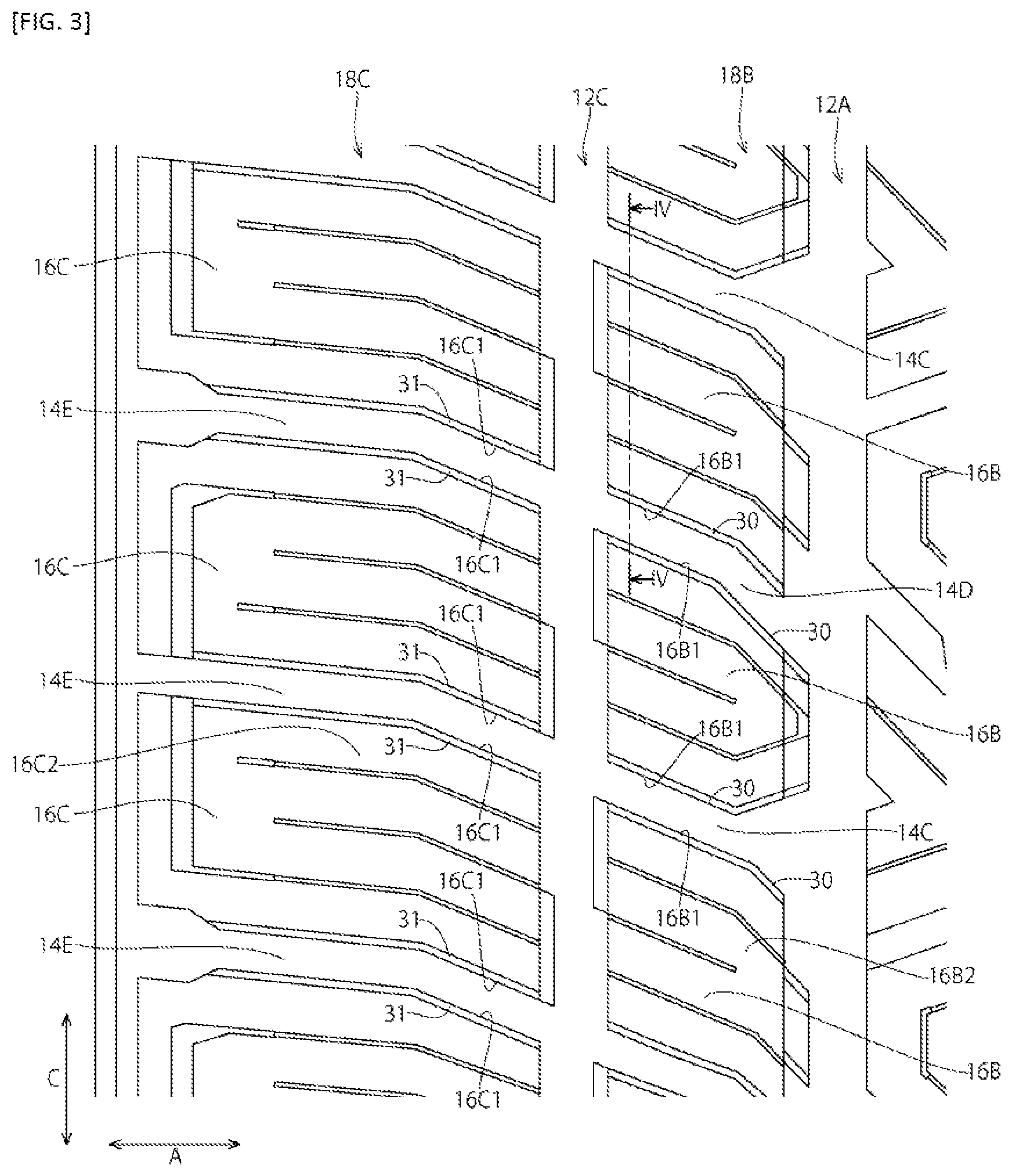 Patent US12496855 Figure 3 – Pneumatic tire