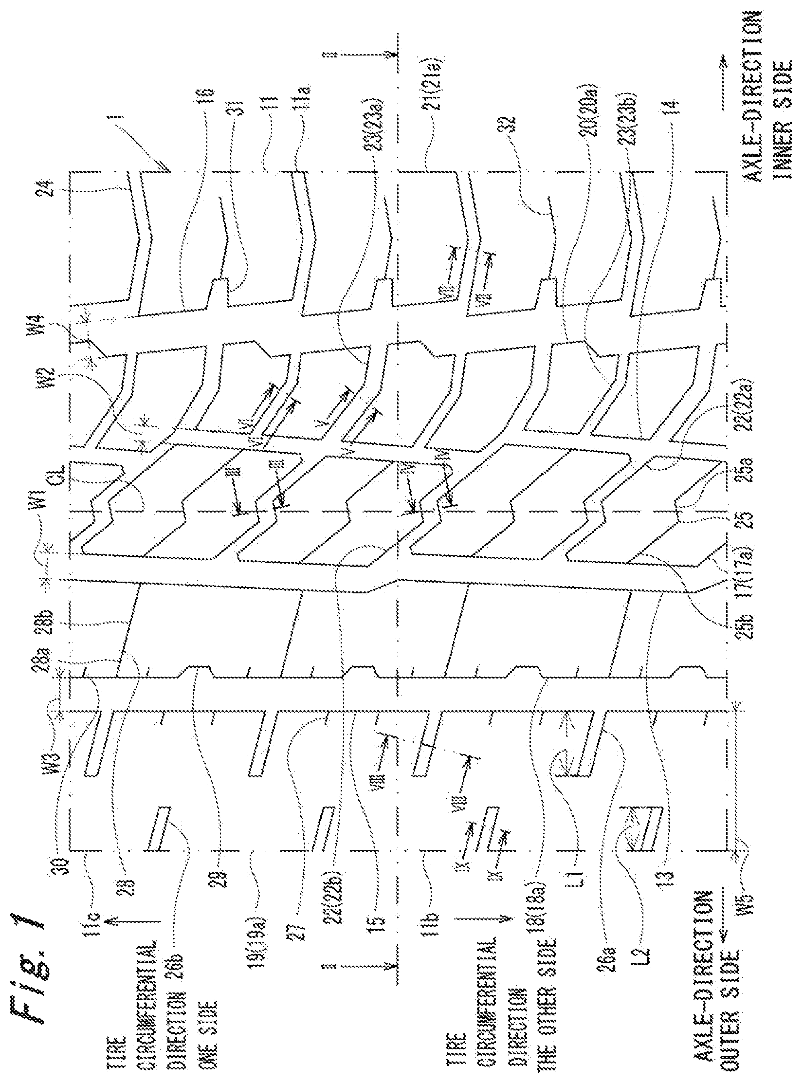 Patent US12496856 — Pneumatic tire — Figure 1