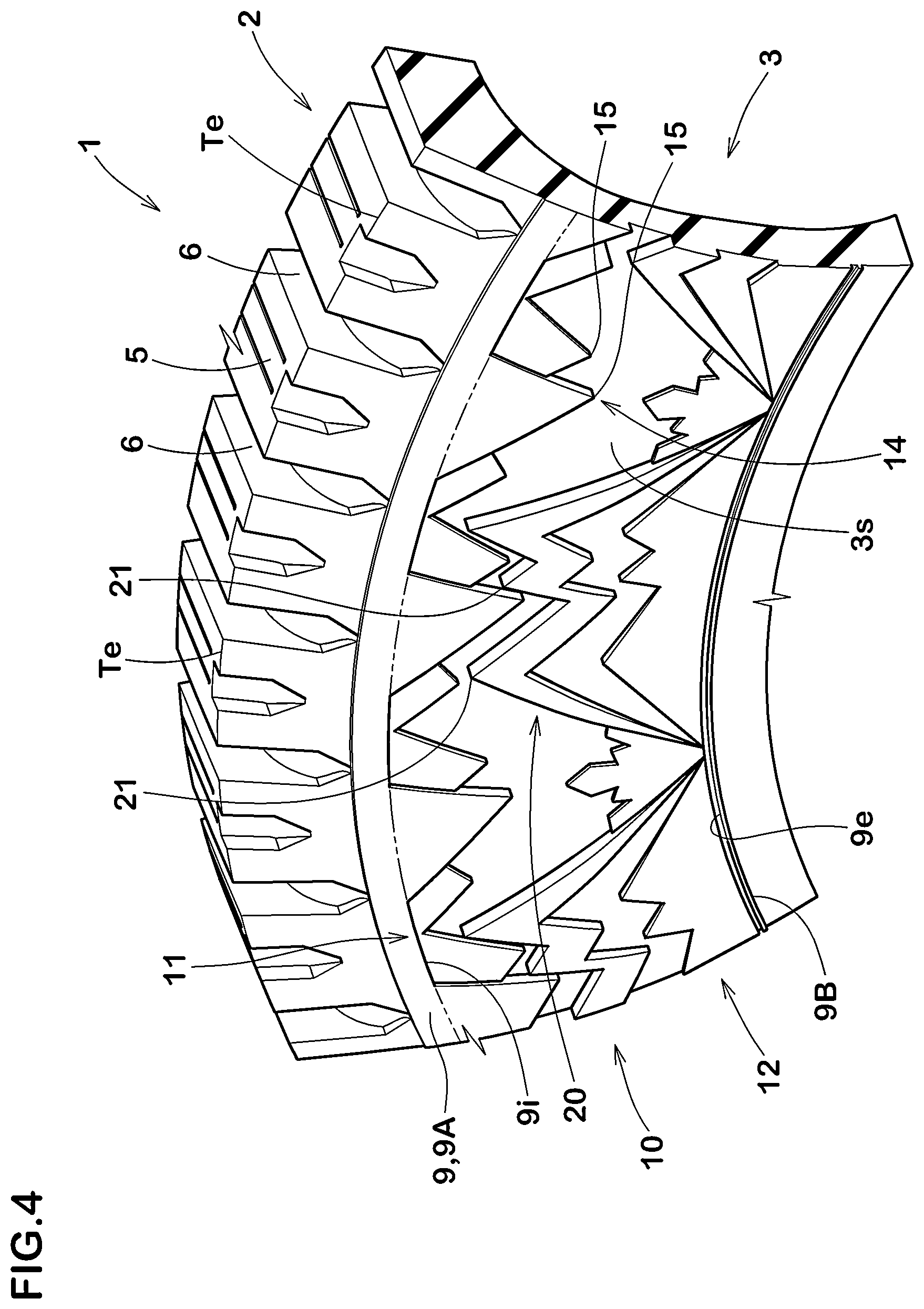 Patent US12496857 Figure 4 – Tire