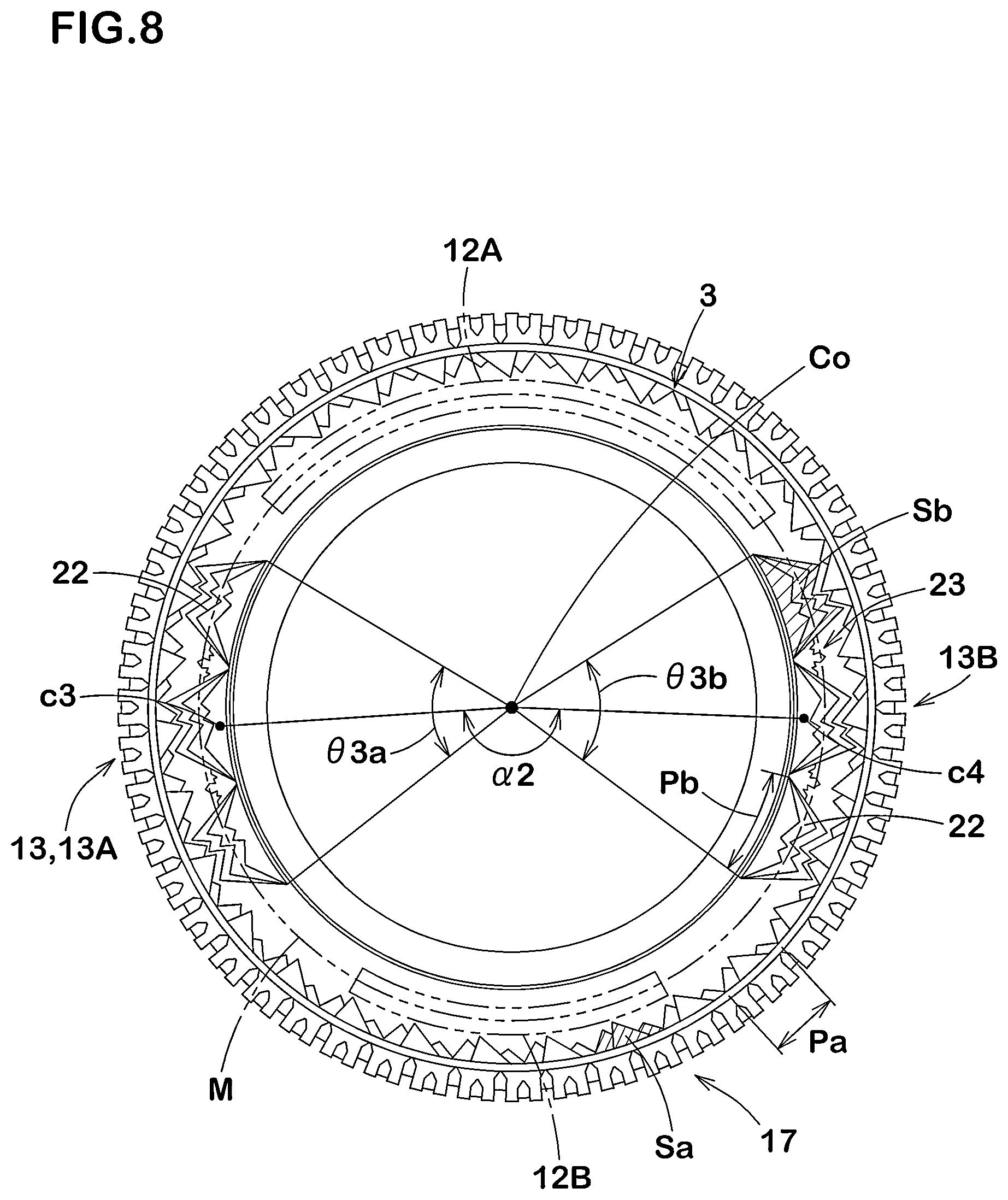 Patent US12496857 Figure 8 – Tire