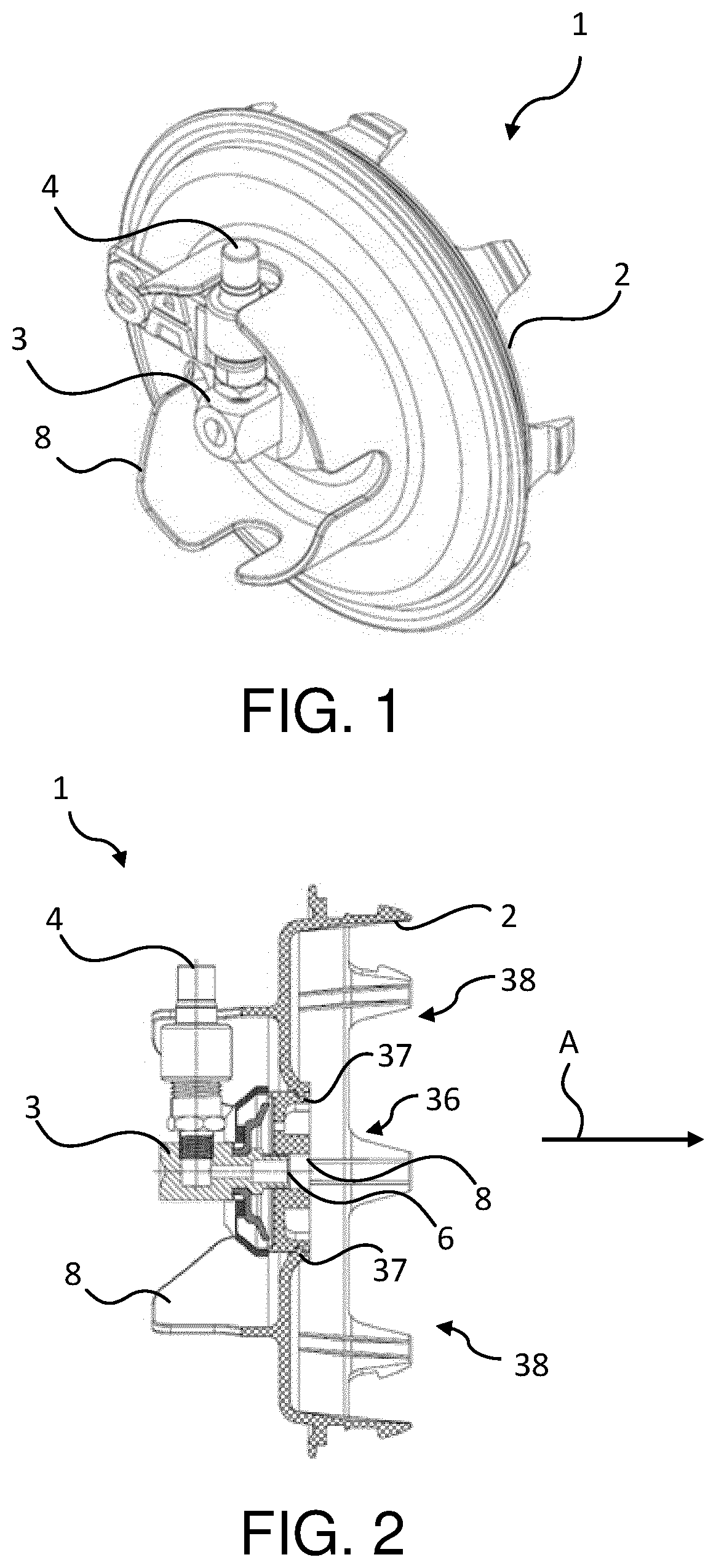 Patent US12496860 Figure 1 – Hub cap system for a vehicle