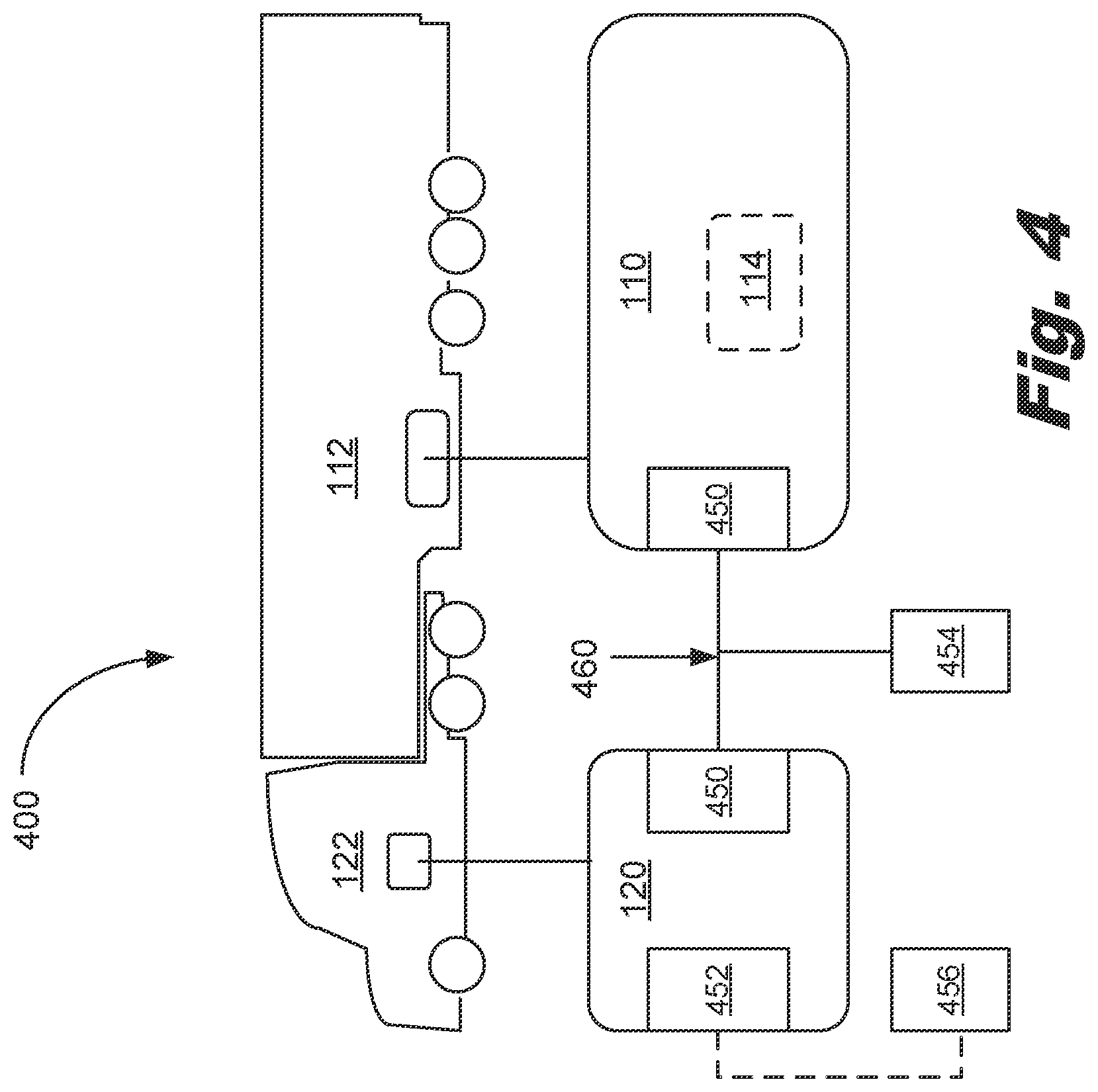 Patent US12496861 Figure 4 – Tractor-trailer communication system