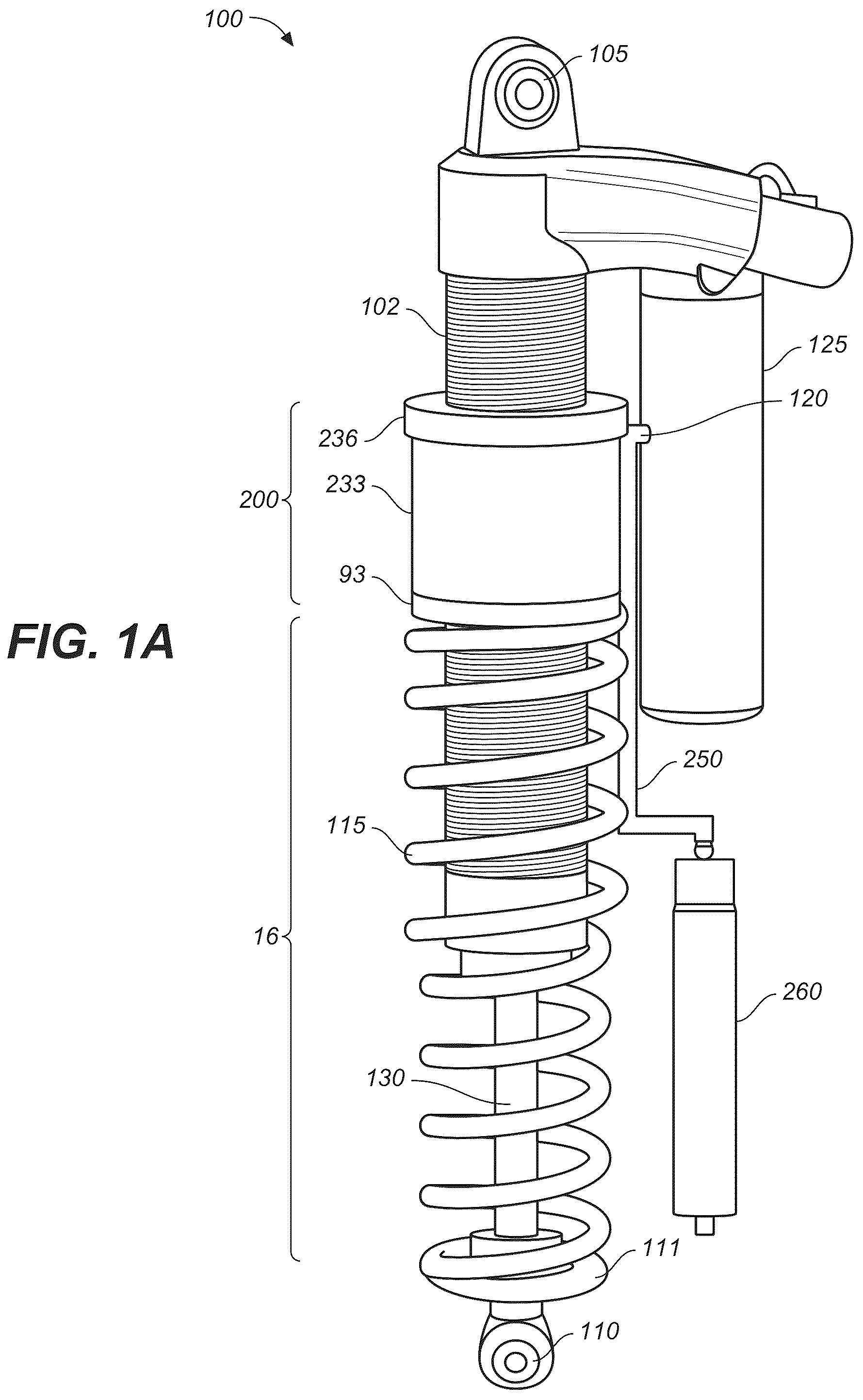 Patent US12496867 Figure 1 – Hydraulically-adjustable preload and/or cross-over