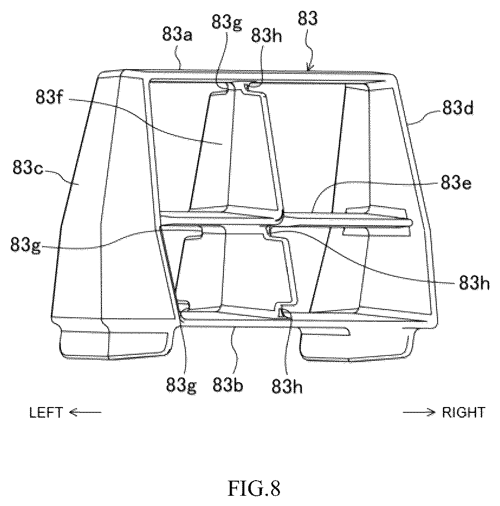 Patent US12496869 Figure 8 – Vehicle-body structure with air conditioner