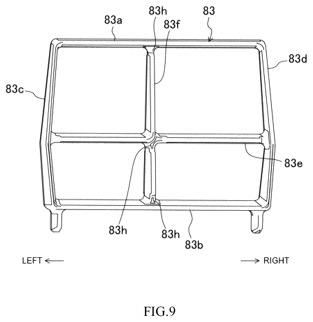 Patent US12496869 Figure 9 – Vehicle-body structure with air conditioner