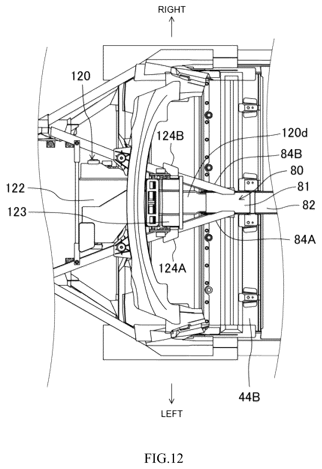 Patent US12496869 Figure 12 – Vehicle-body structure with air conditioner