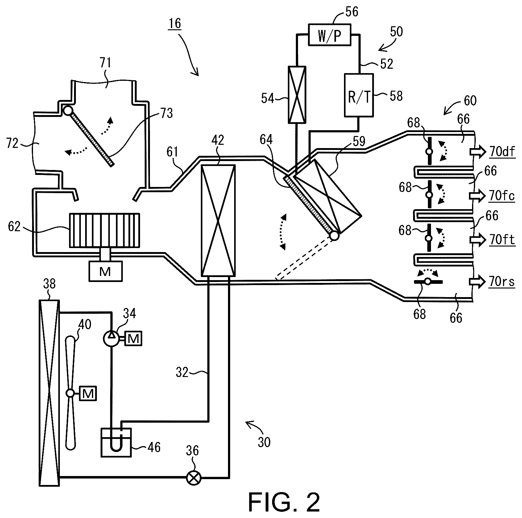 Patent US12496872 Figure 2 – In-vehicle air conditioner